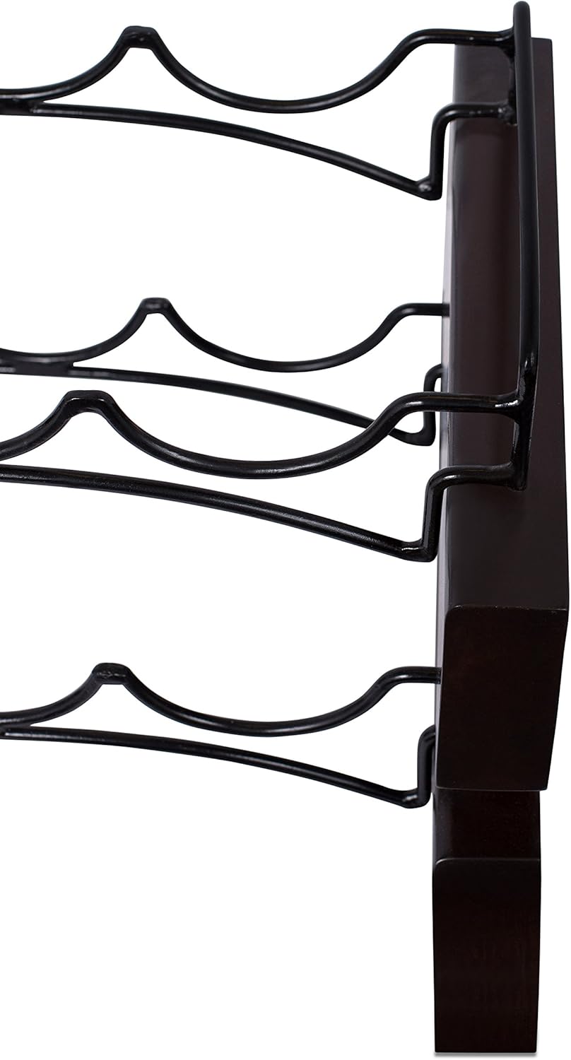 BIRDROCK HOME Stackable Wine Rack Set of 2 Espresso