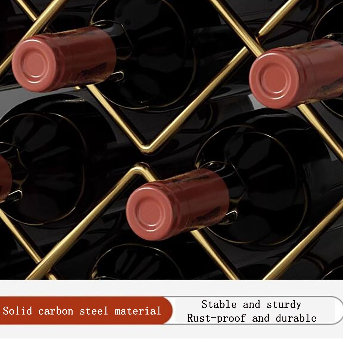 BYLAKO 5-Bottle Wine Rack Metal Sturdy Holder for Home Kitchen Bar