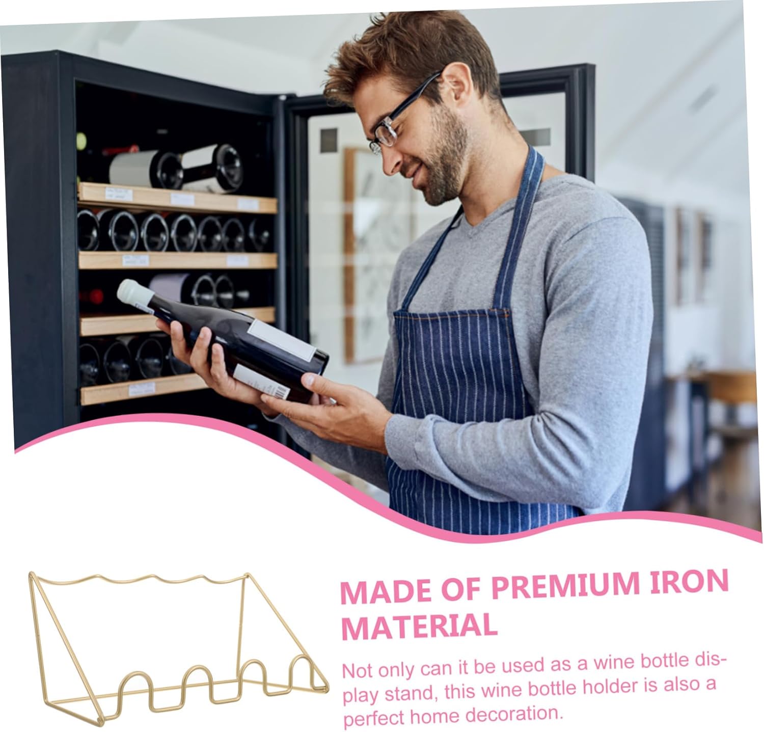 Cabilock Freestanding Metal Wine Rack for Home