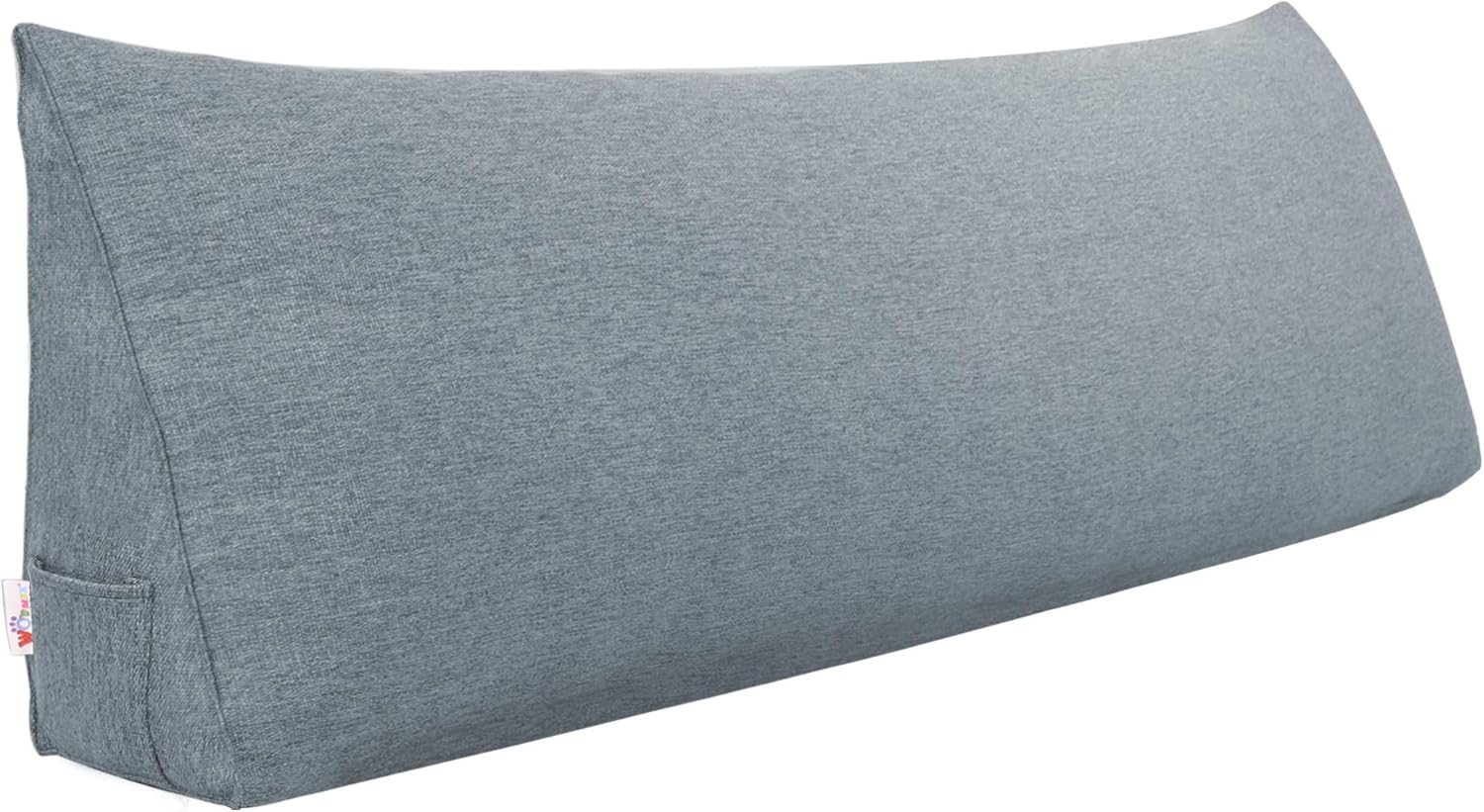 WOWMAX Reading Backrest Pillow No Button Grey Full
