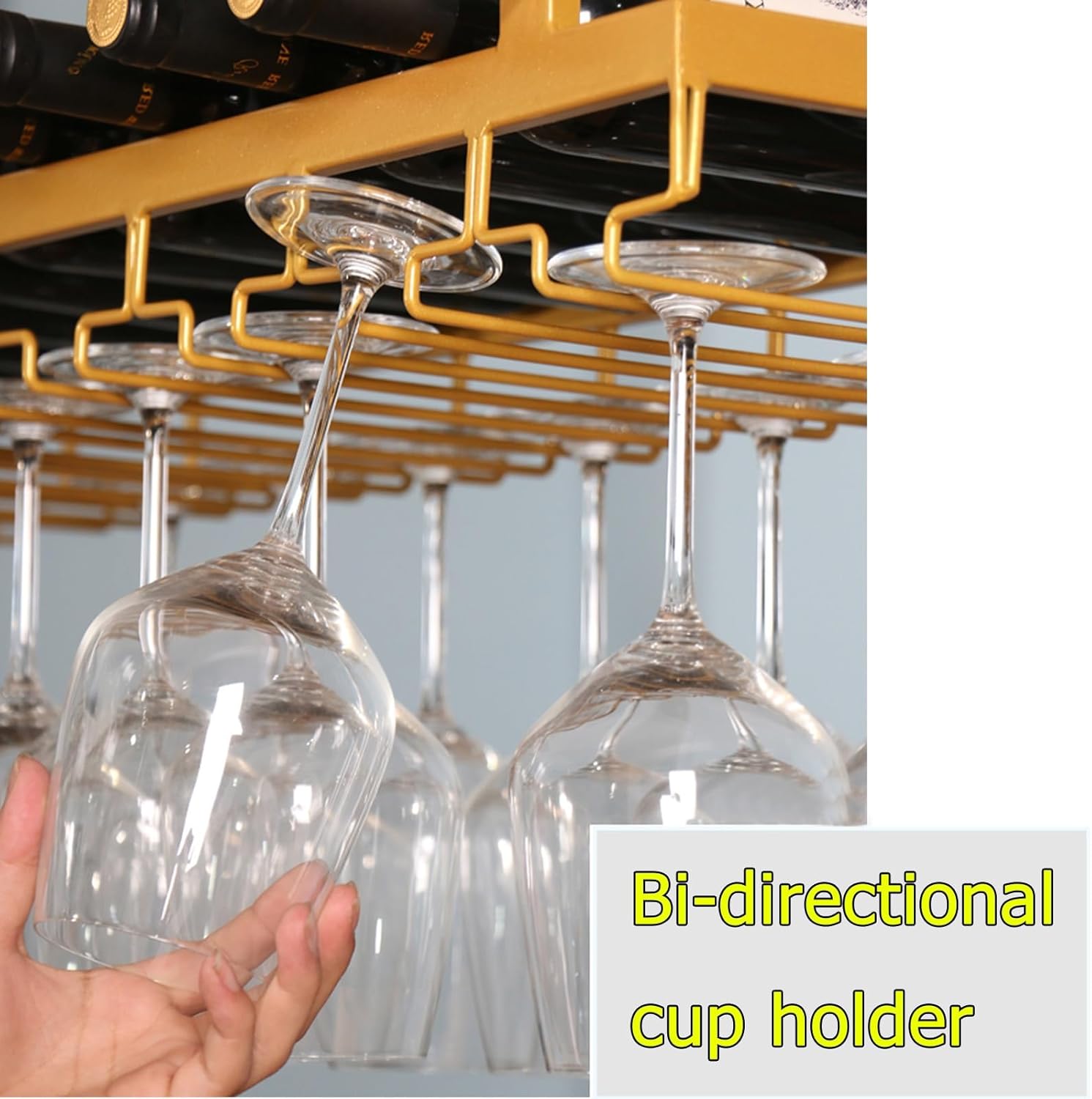 SAGIDAR Adjustable Ceiling Wine Rack