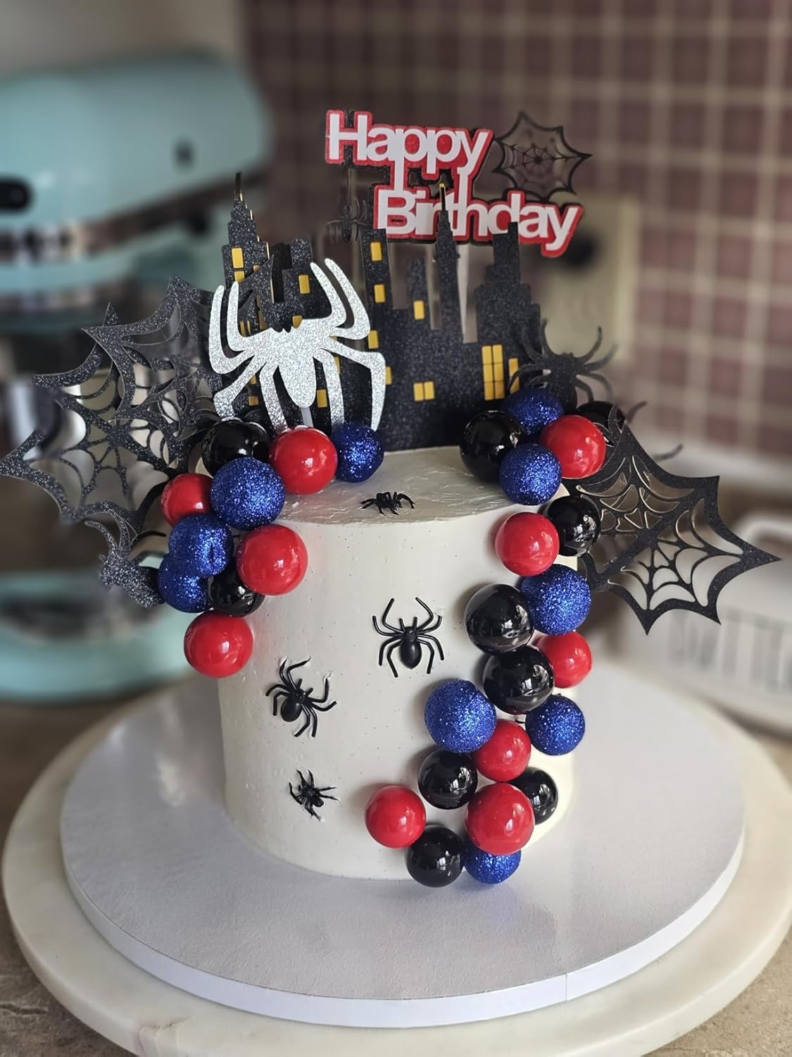 48Pcs Spider Birthday Decoration Set