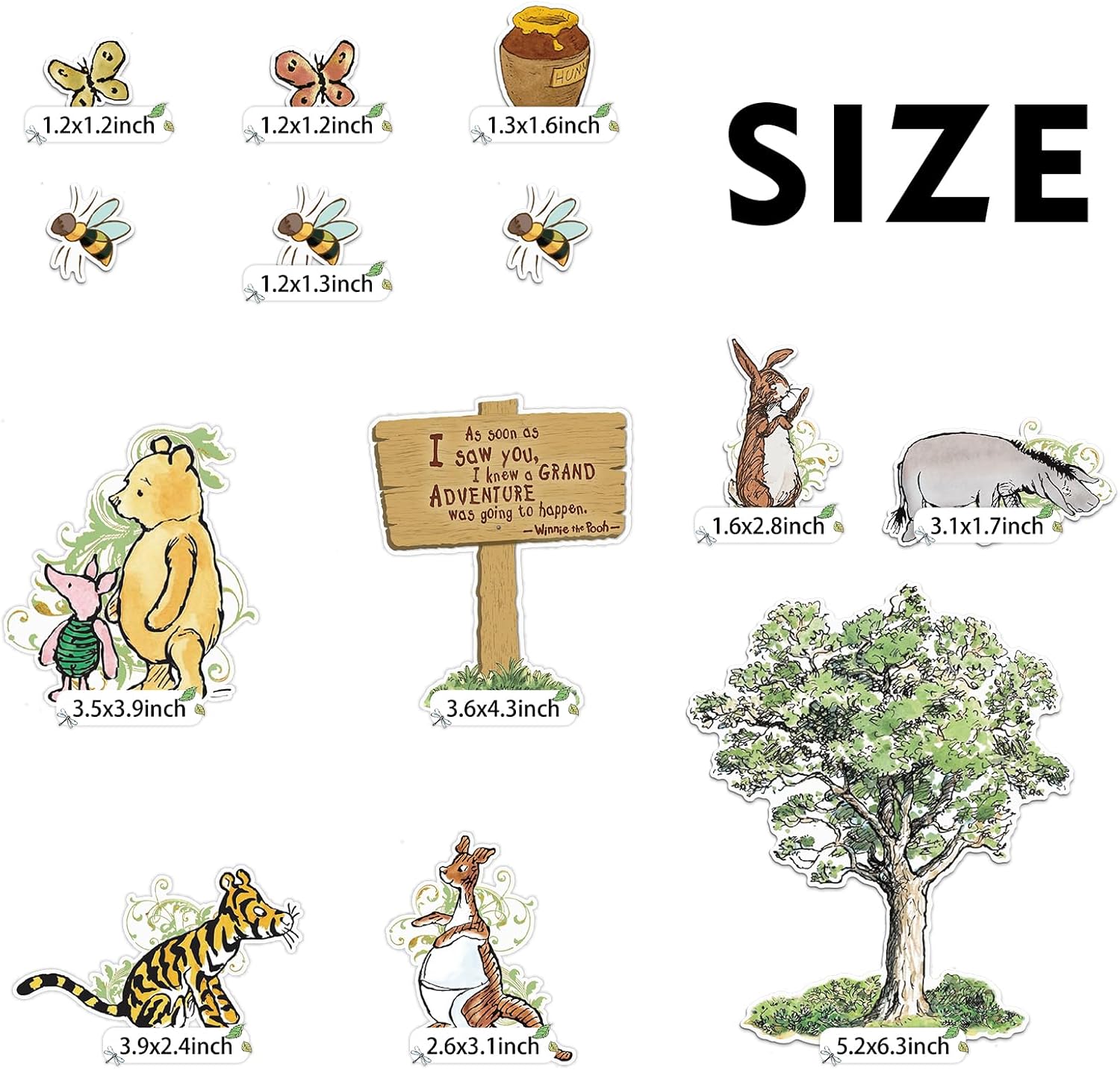 Winnie Cake Toppers 13pcs Baby Shower Decorations