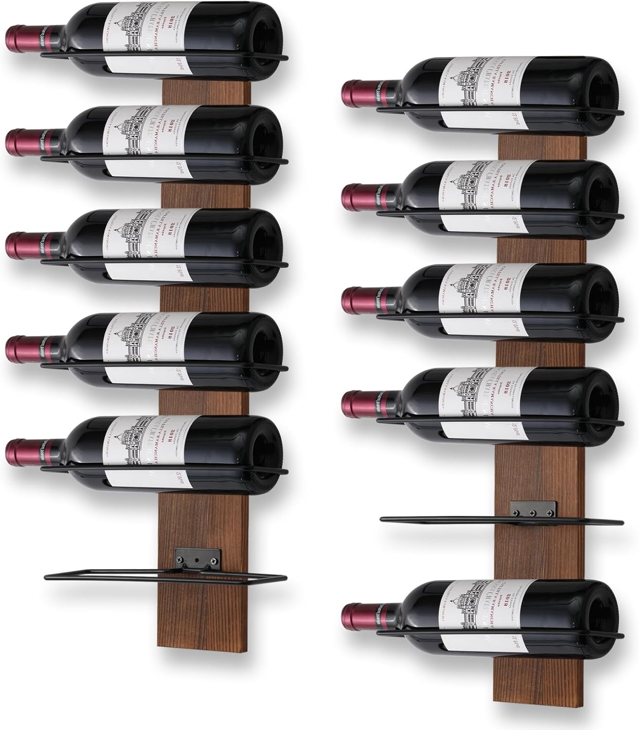 CBYJK Wall-Mounted Wine Rack for 12 Bottles