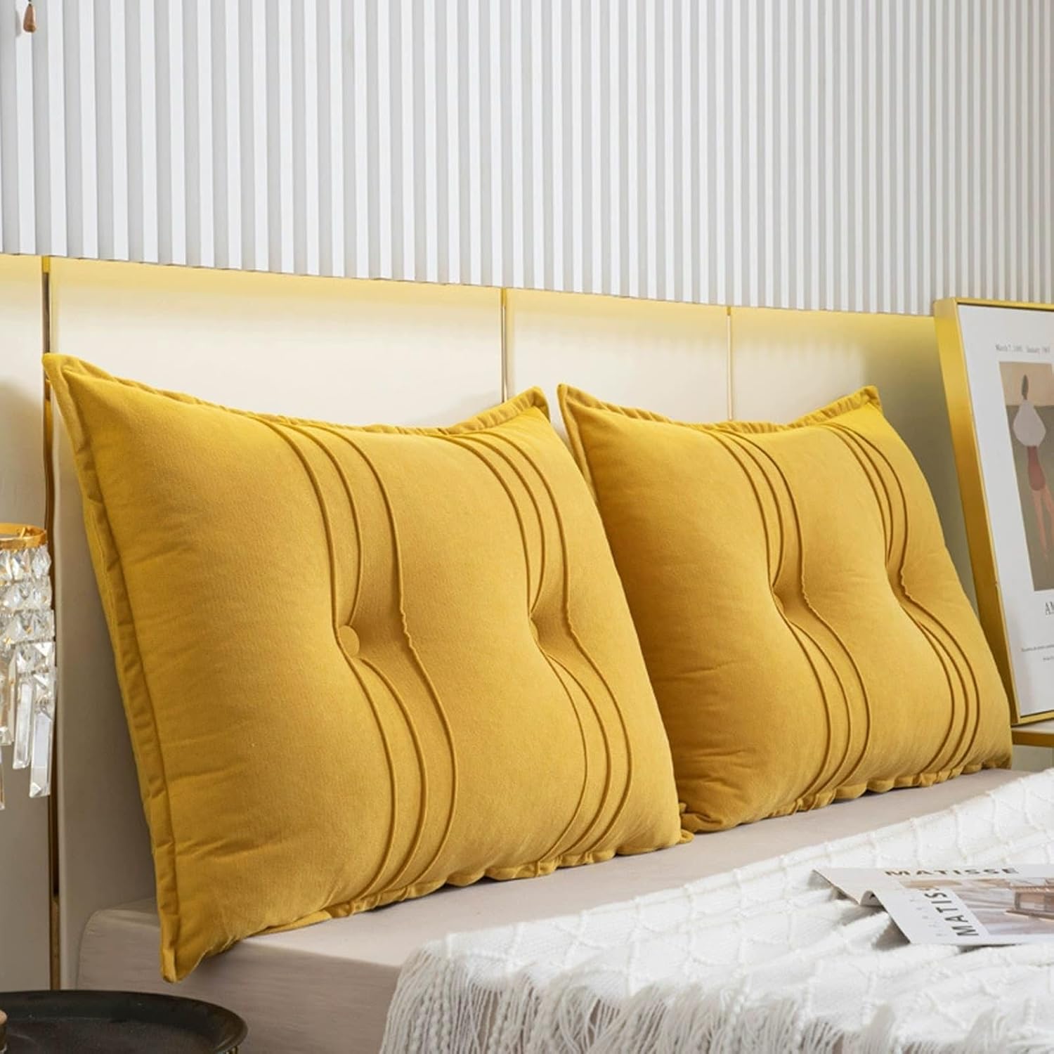 2PCS Sofa Back Cushions with Zipper Closure