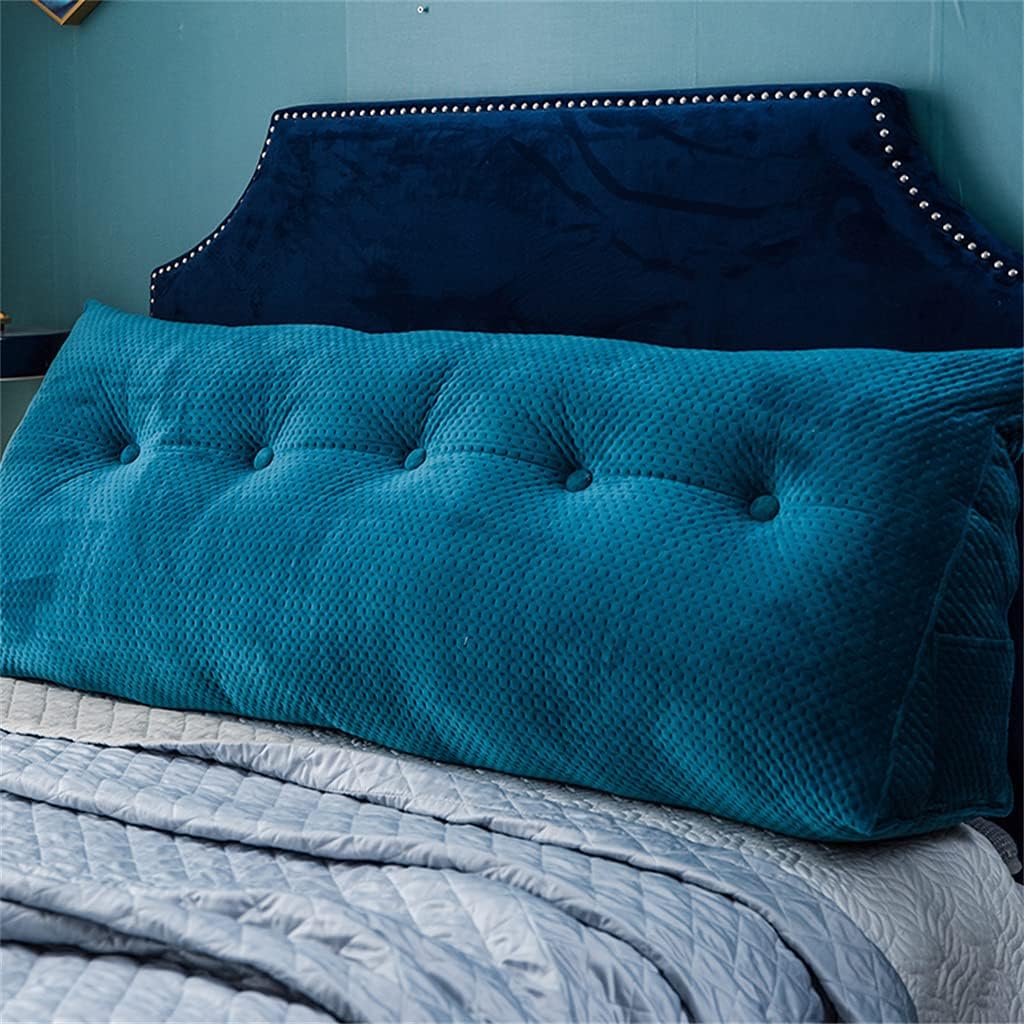 ZZYK Large Bolster Headboard Pillow with Removable Cover Light Blue 47inch