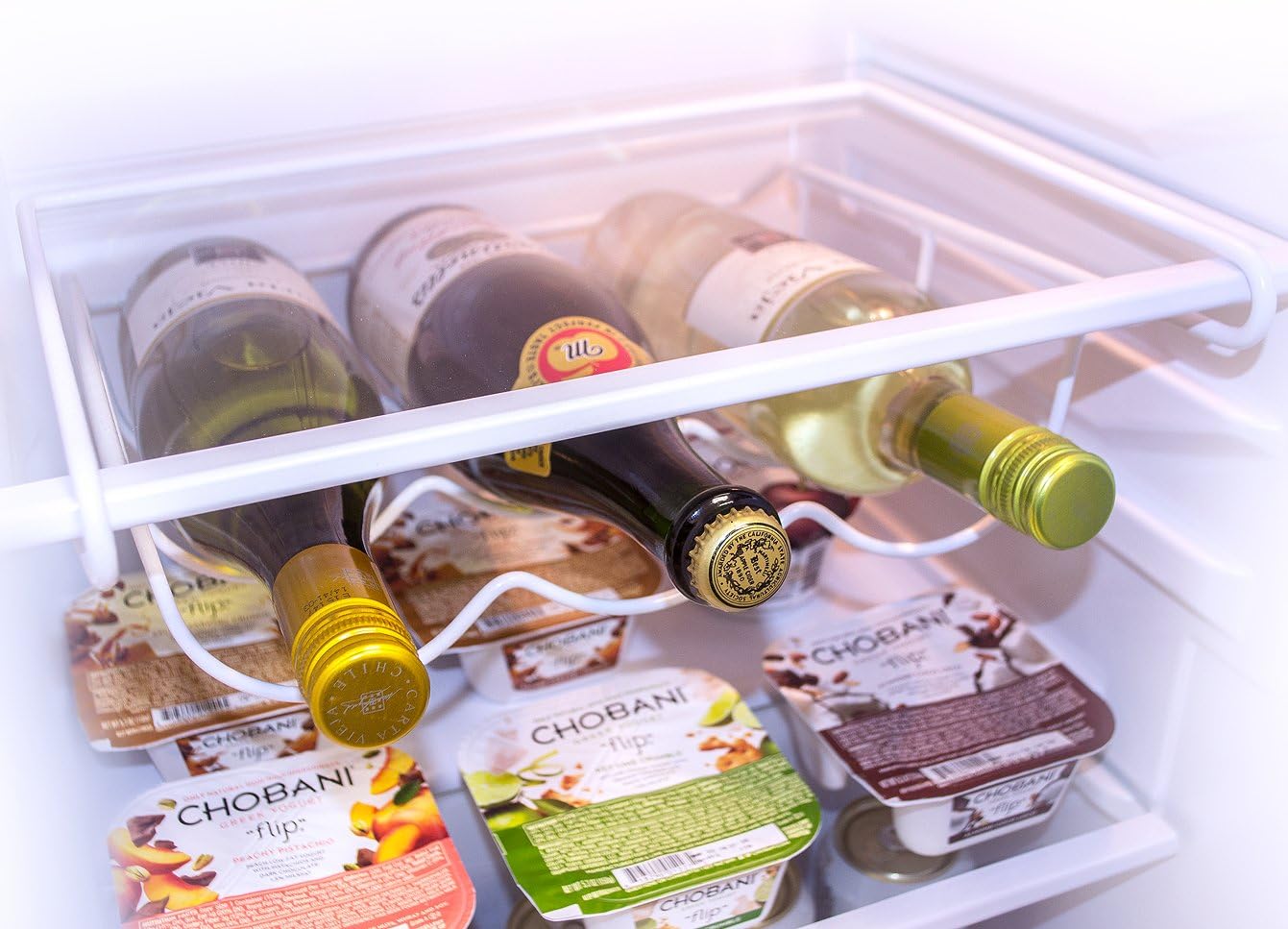 Sorbus Fridge Wine Rack - Holds 3 Bottles Universal Fit