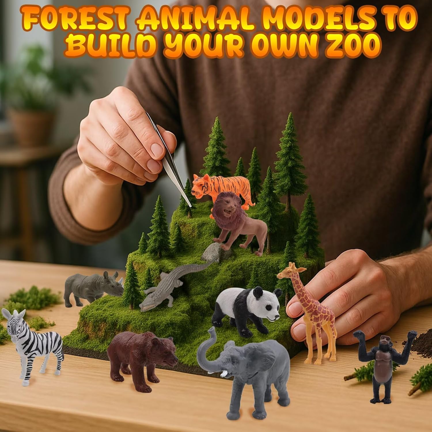 26 Piece Jungle Animal Cake Toppers Decor Set