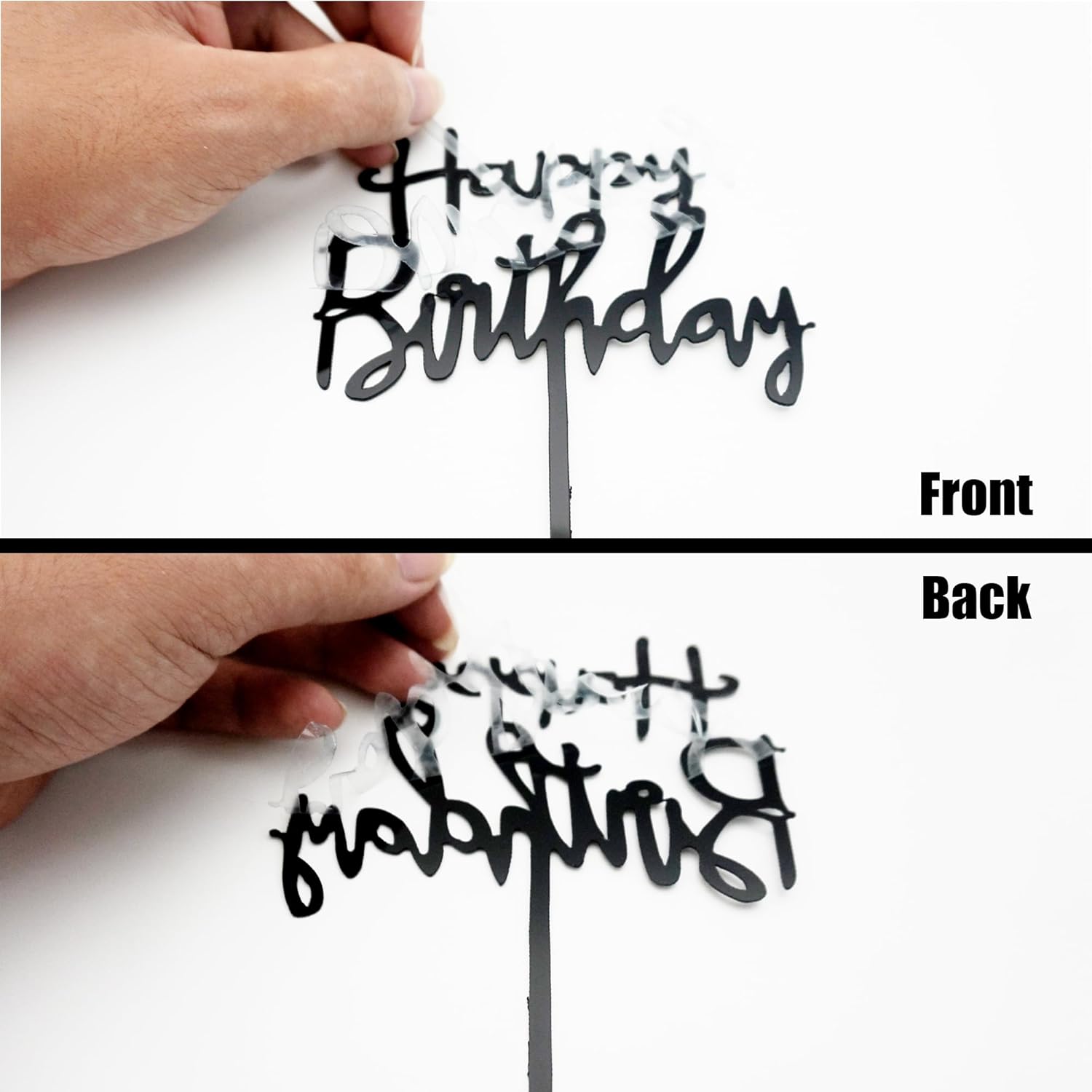 50 PCS Acrylic Birthday Cake Toppers 4 Colors