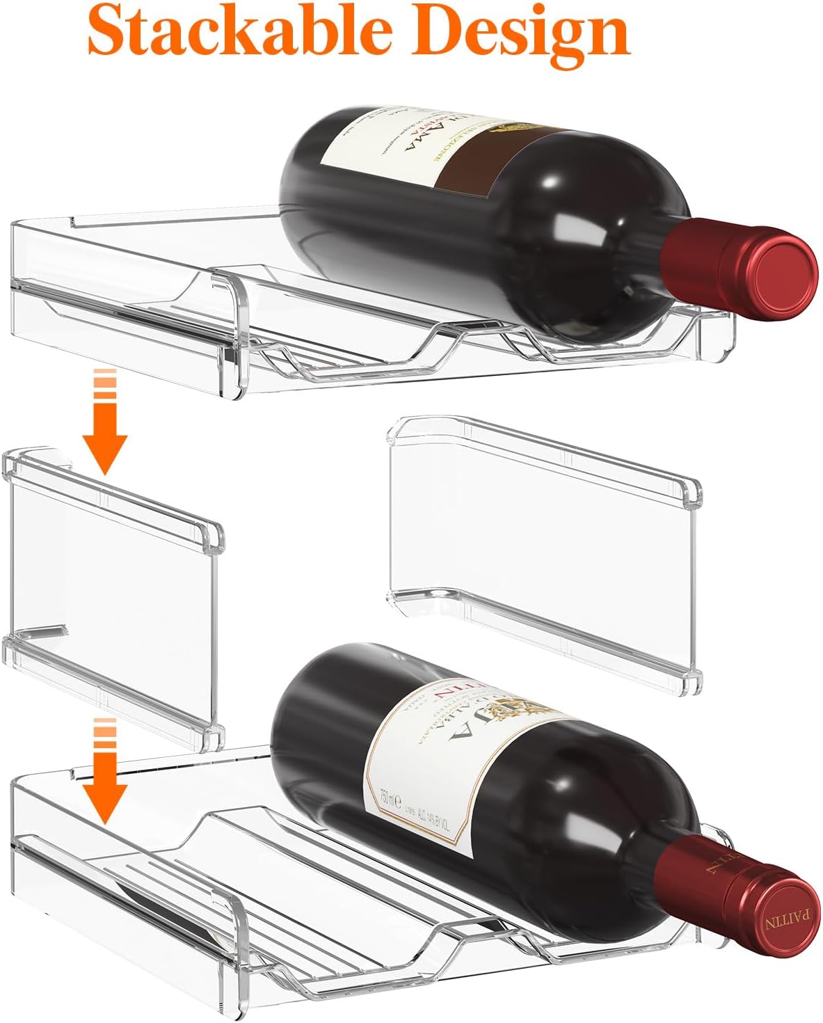 Lifewit 3 Tier Wine Rack with Lockable Wheels