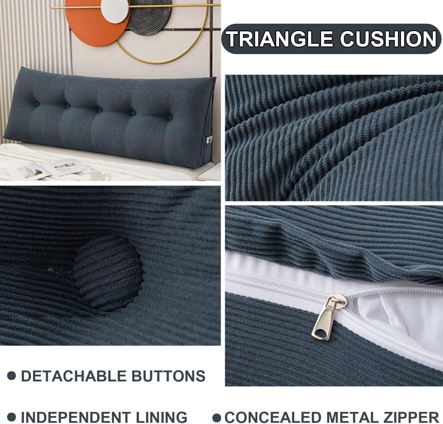 COZMAX Queen Size Triangular Headboard Pillow