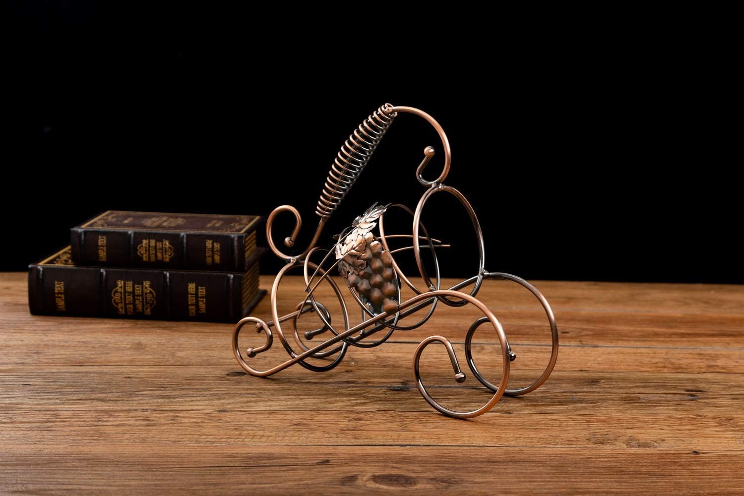 Asian Home Freestanding Wine Rack Copper Metal Design