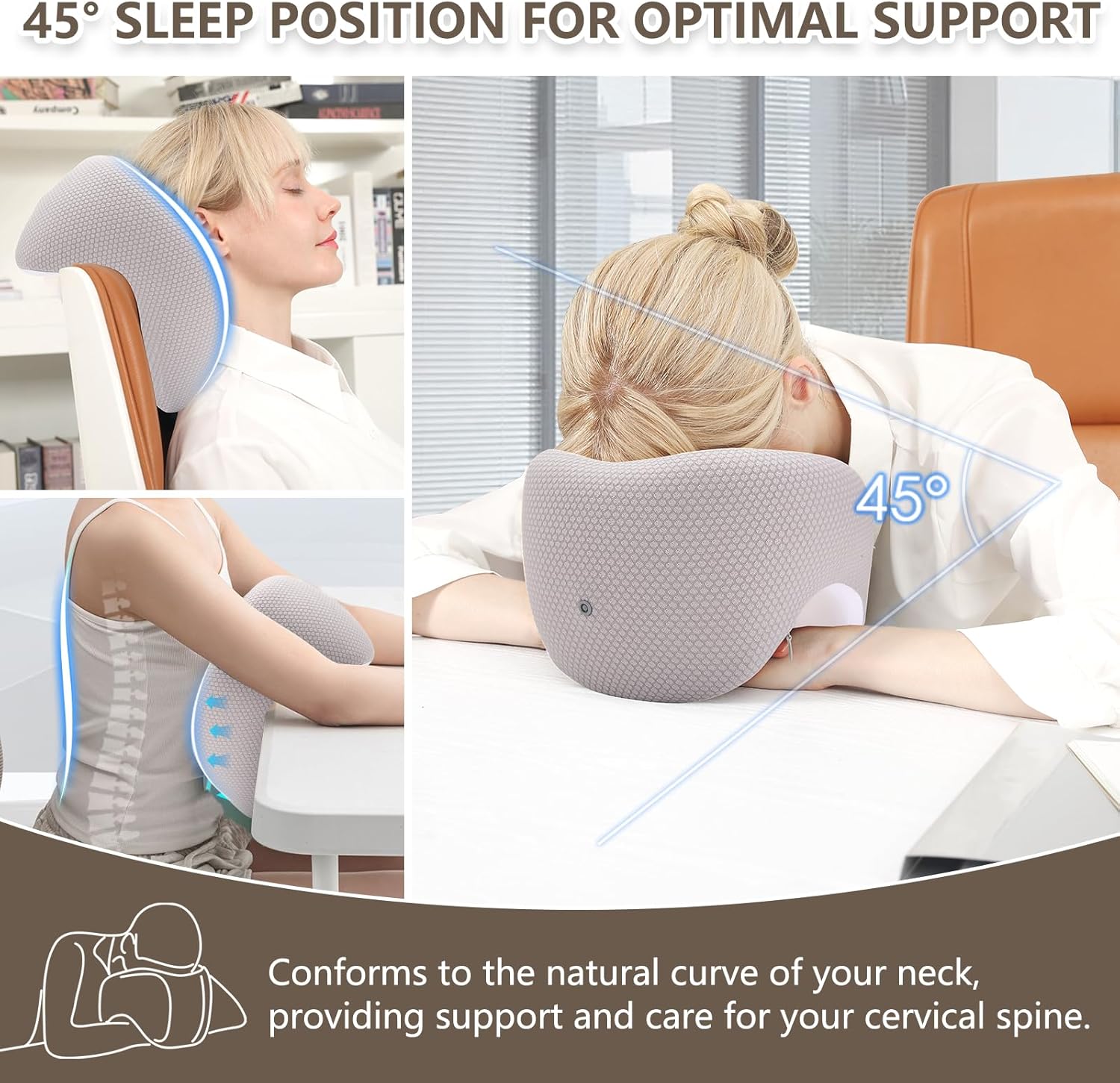 SPUER 2in1 Ergonomic Travel Neck Pillow