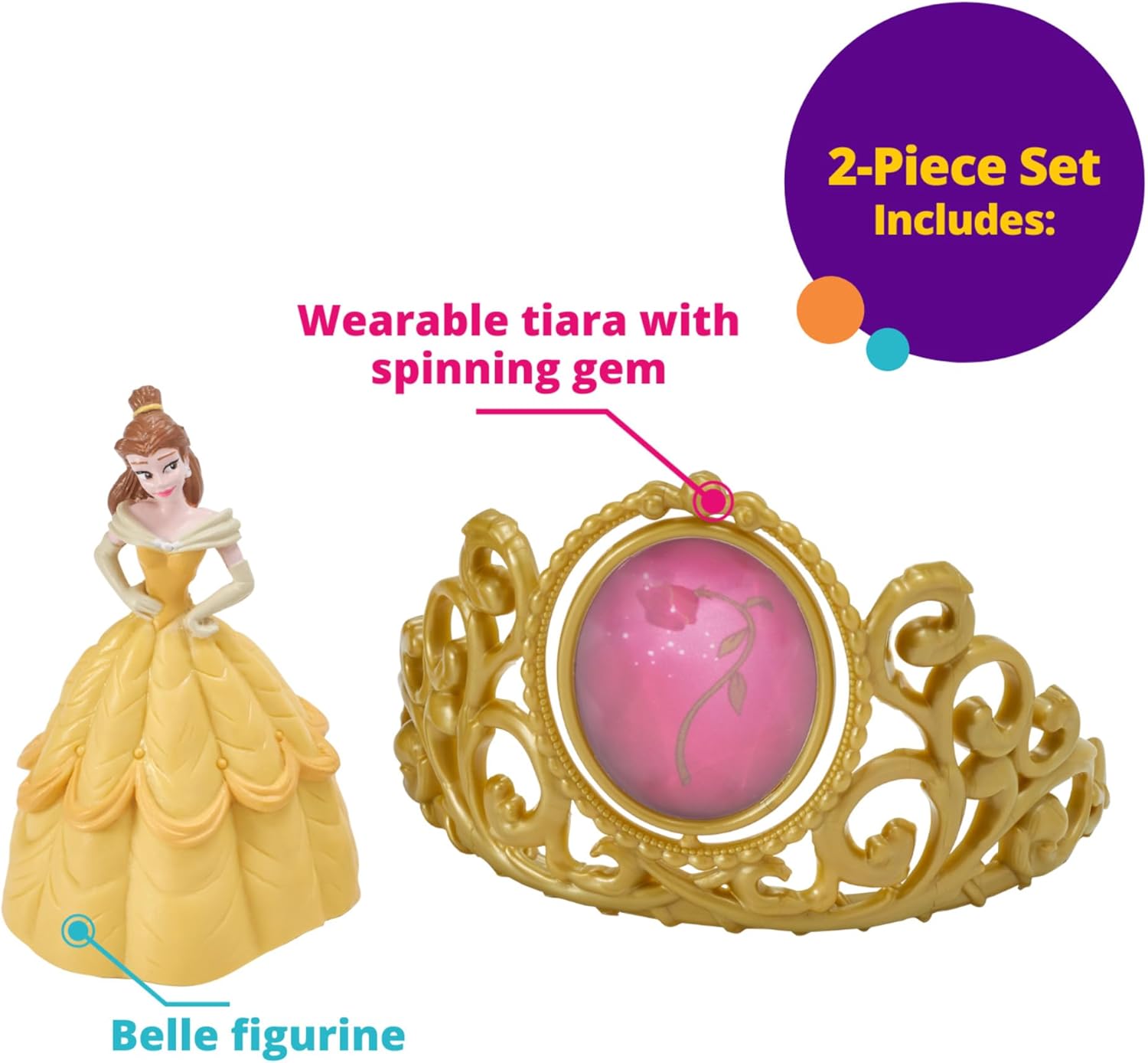 DecoSet Disney Princess Belle Cake Topper 2-Piece Set