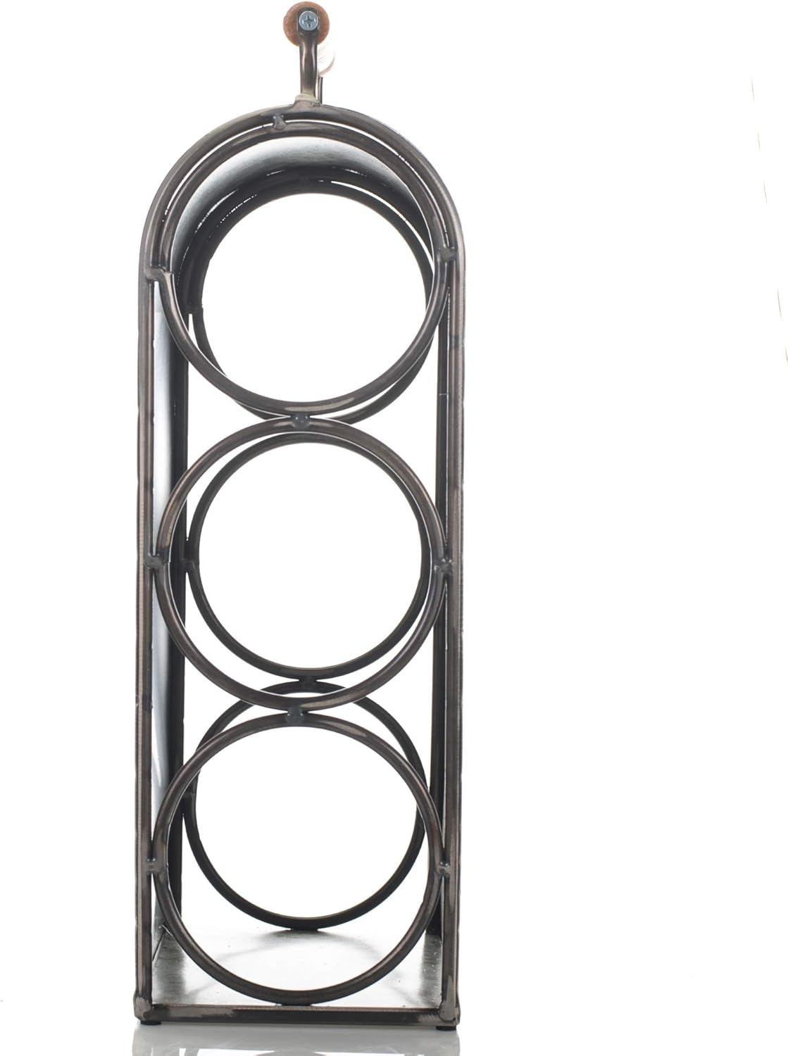 Drew Derose 3-Bottle Galvanized Wine Holder Rack