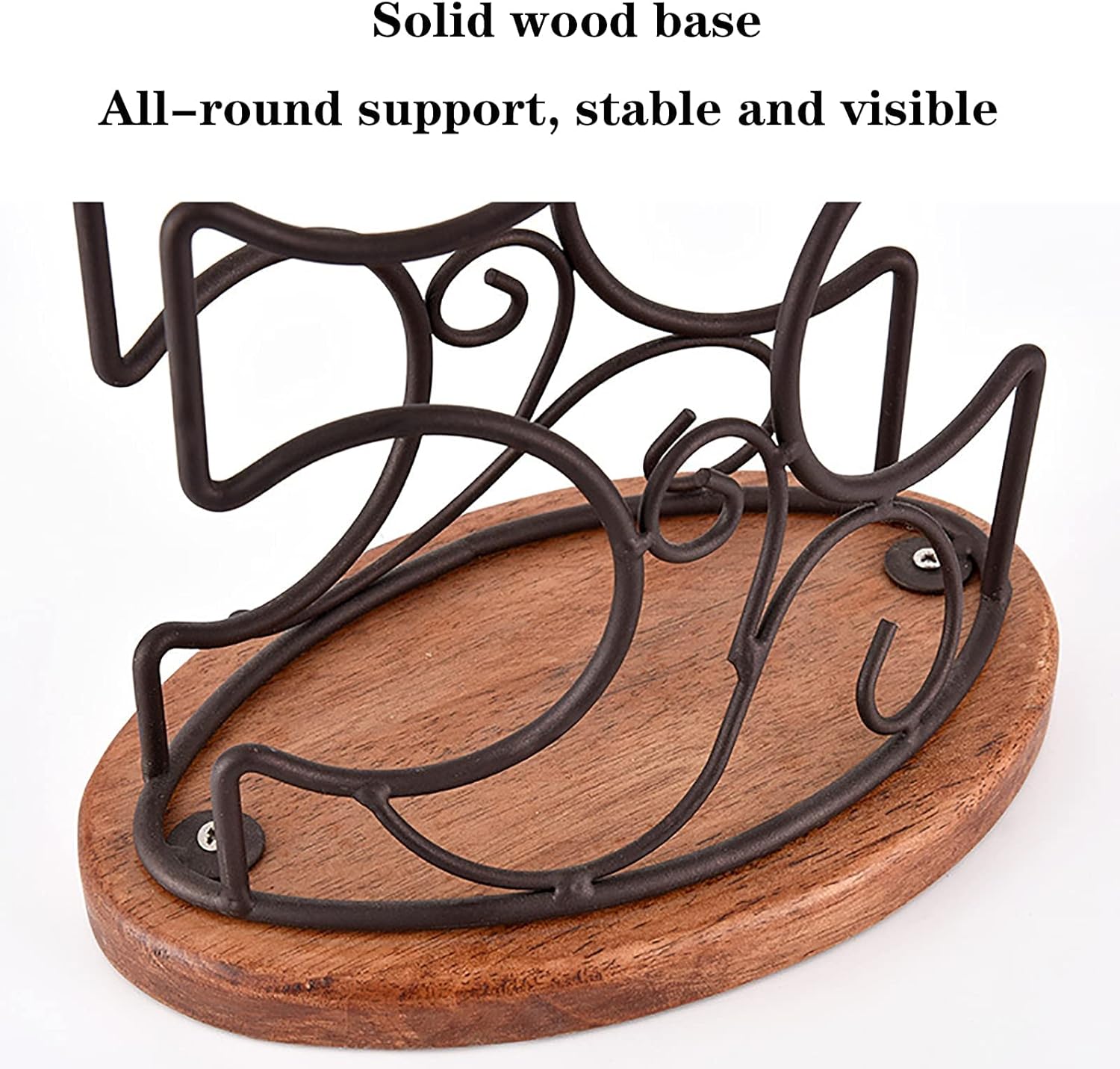 QHCS 6 Bottle Freestanding Wine Rack Wooden
