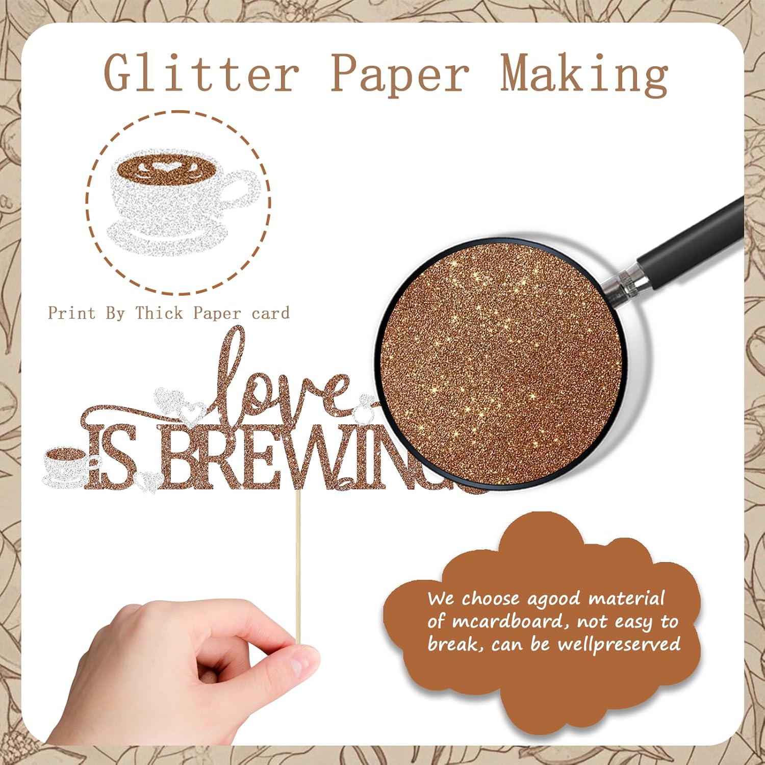 Pretyps 13Pcs Coffee Themed Cake Toppers 1