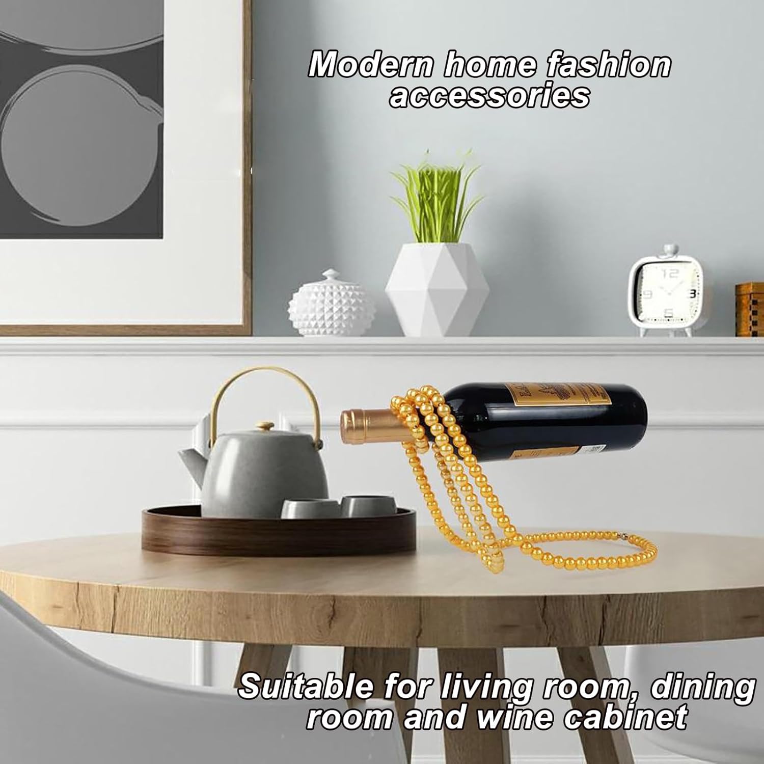 LLYLAFDC Magic Floating Wine Rack Gold