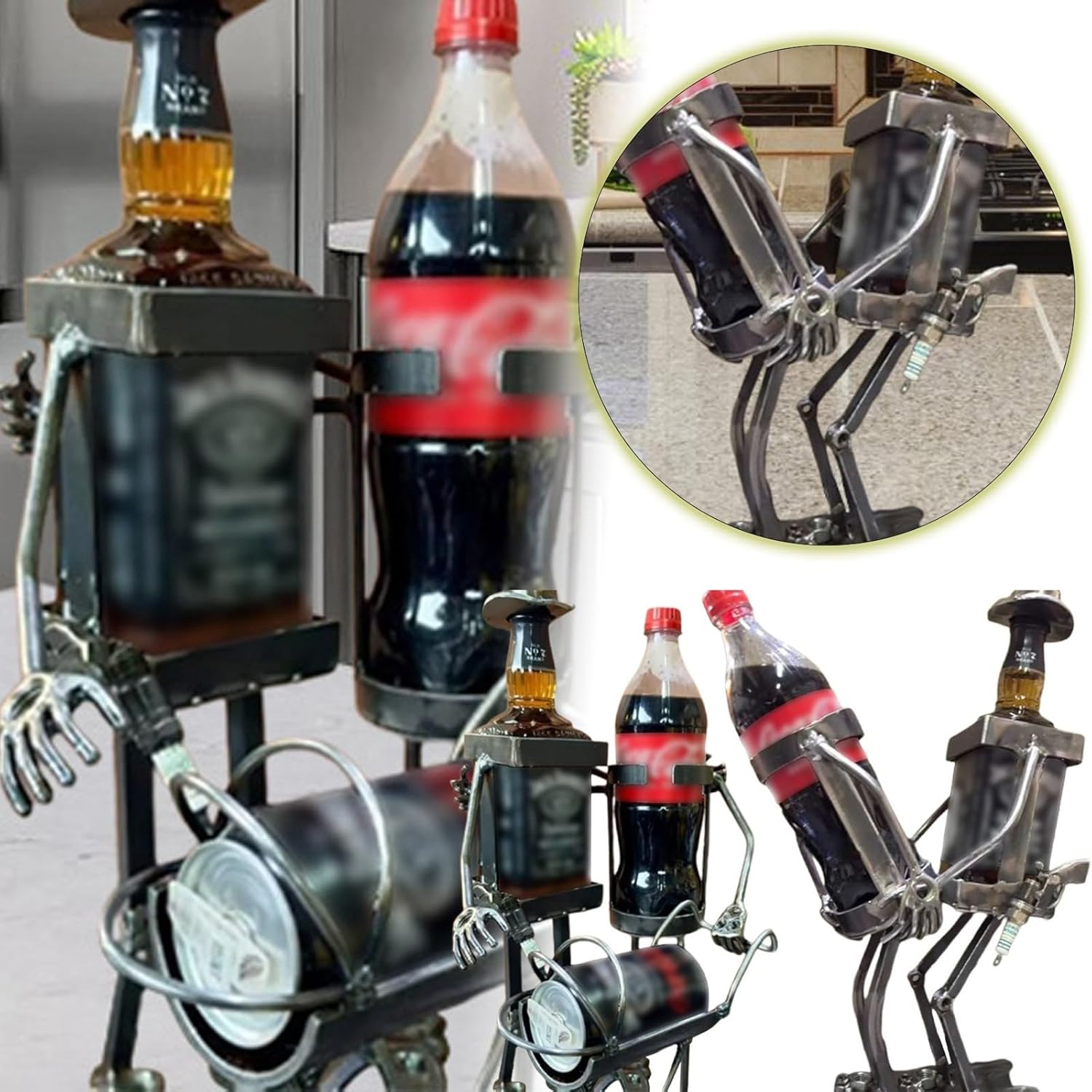 Stylish Tabletop Wine Rack - Freestanding Metal Holder for Home Use