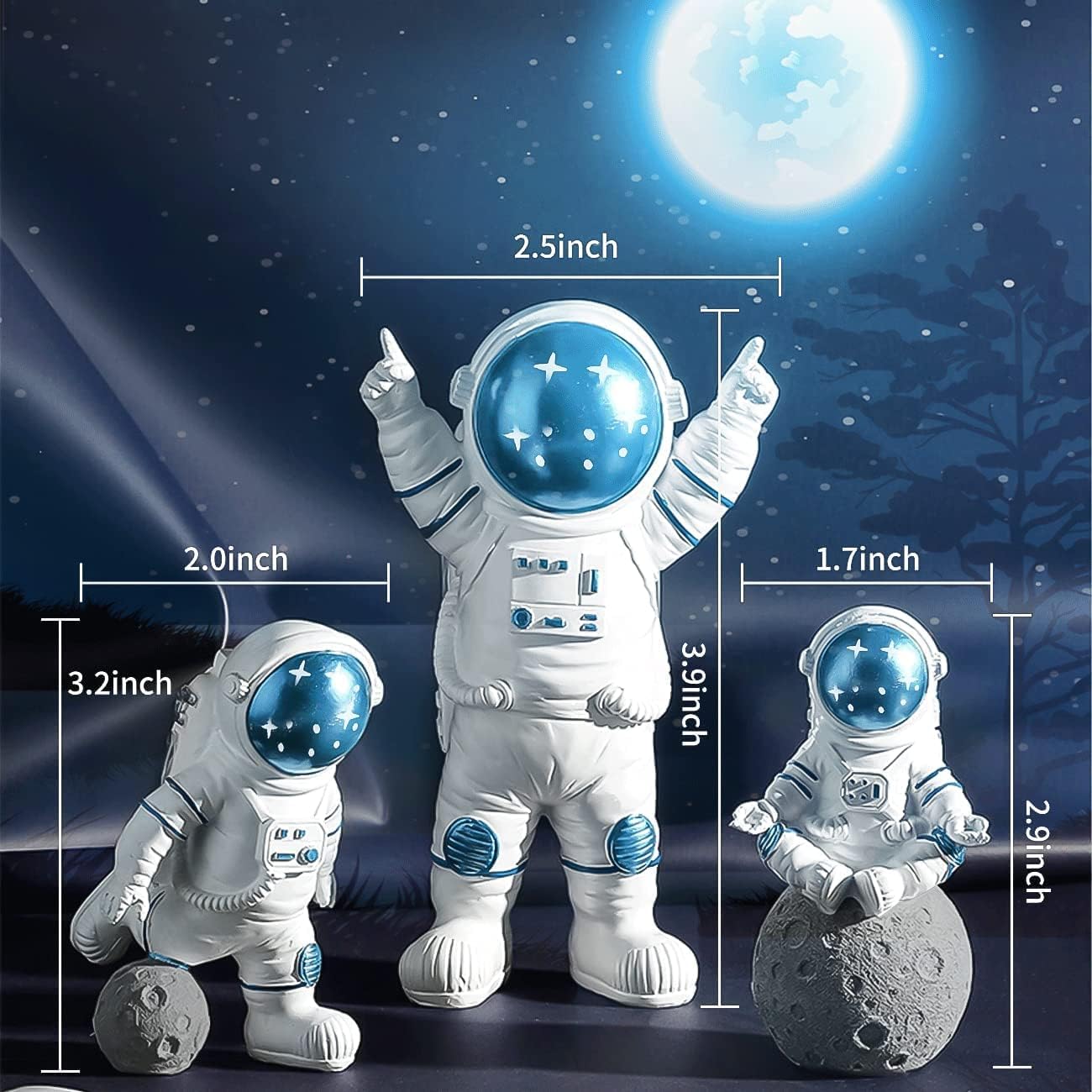 22Pcs Space Cake Topper Set for Birthday Party Decorations