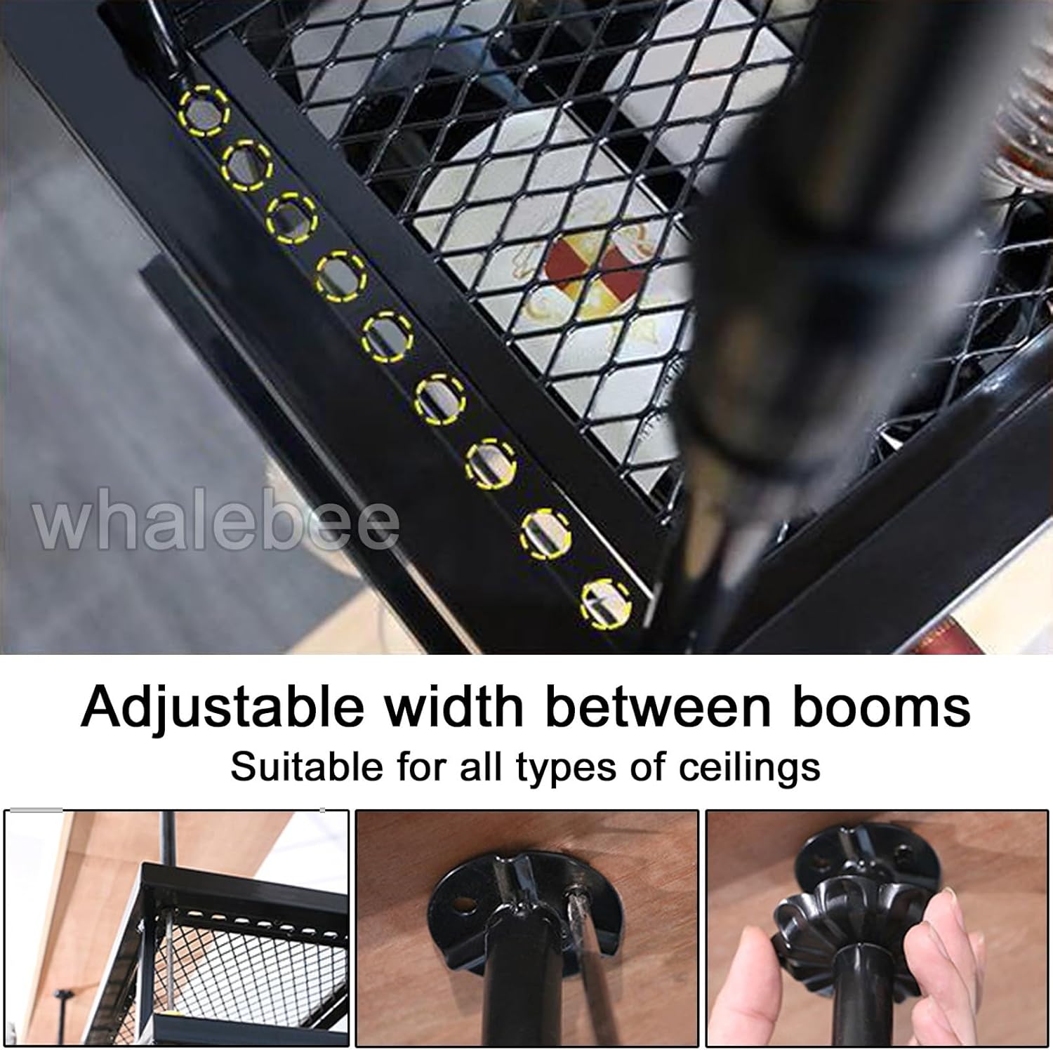 Whalebee Wall-Mounted Wine Rack Black Bronze