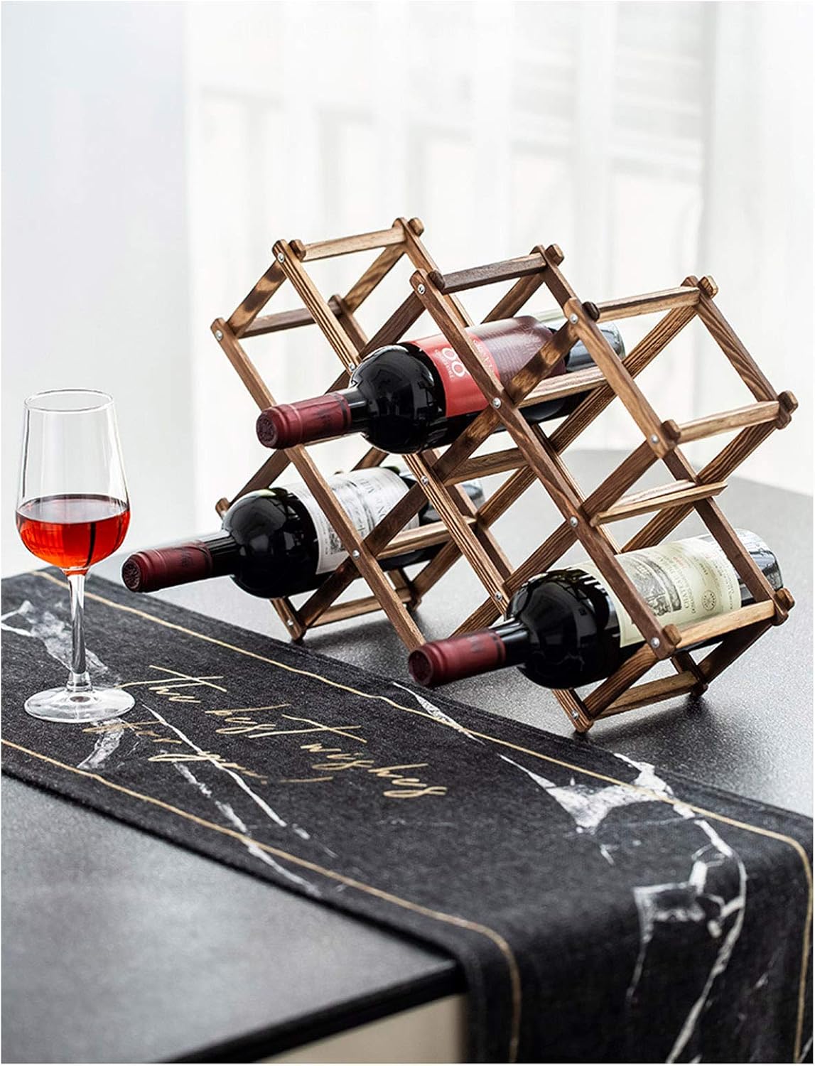 BOCbco Freestanding Wine Rack for 10 Bottles