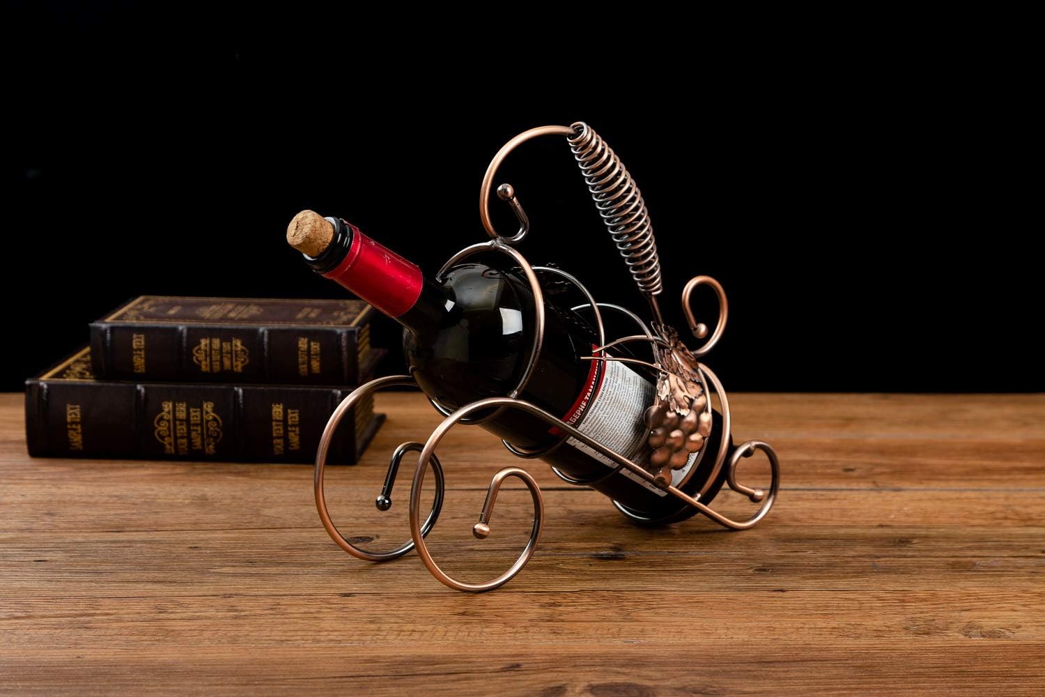 Asian Home Freestanding Wine Rack Copper Metal Design