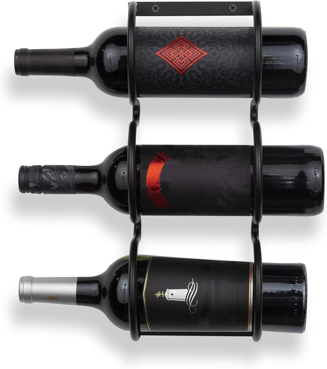 Wallniture Dijon 3-Bottle Wall Mounted Wine Rack