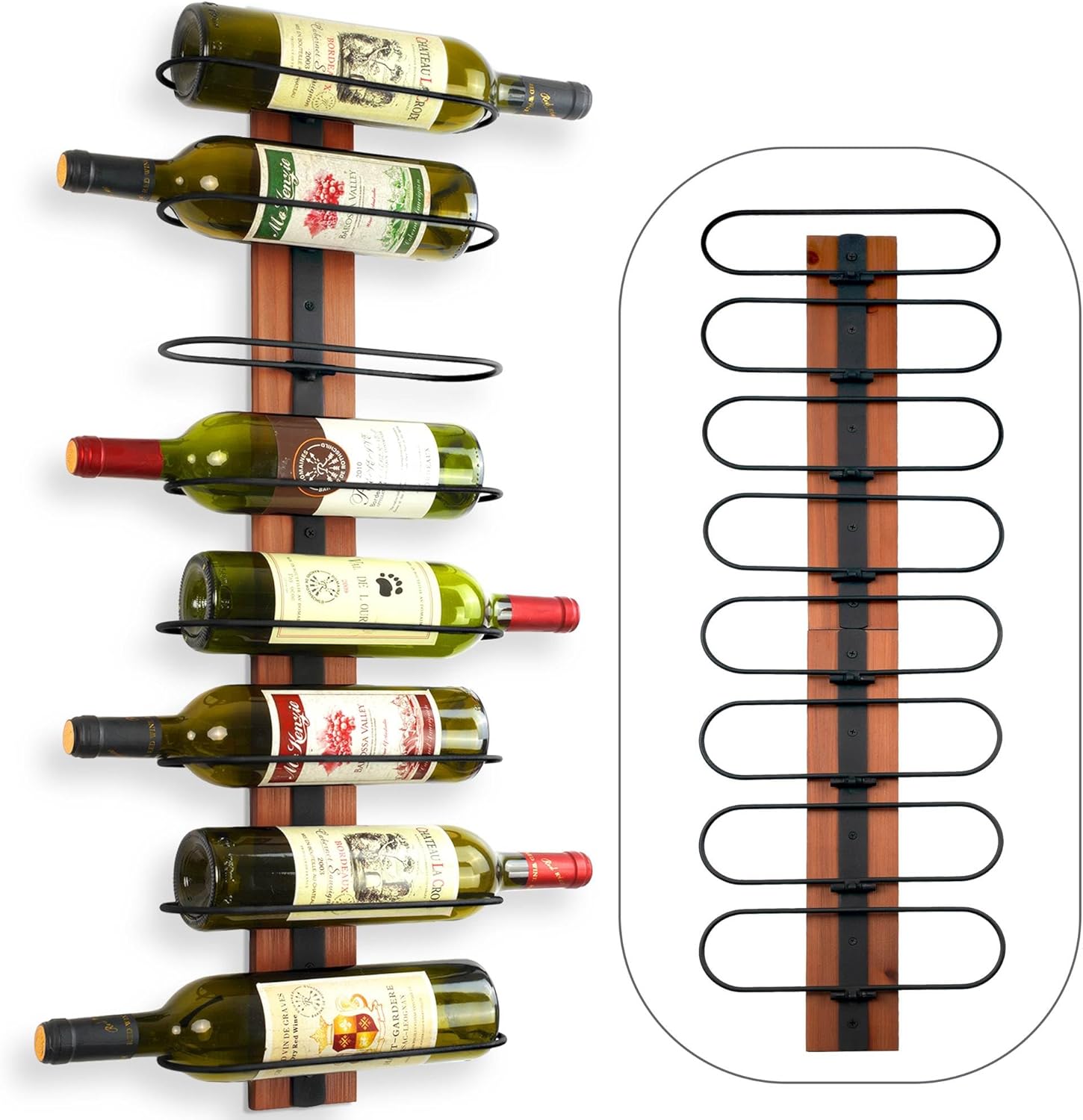 FLstudio Wall Mounted Wine Rack for 8 Bottles