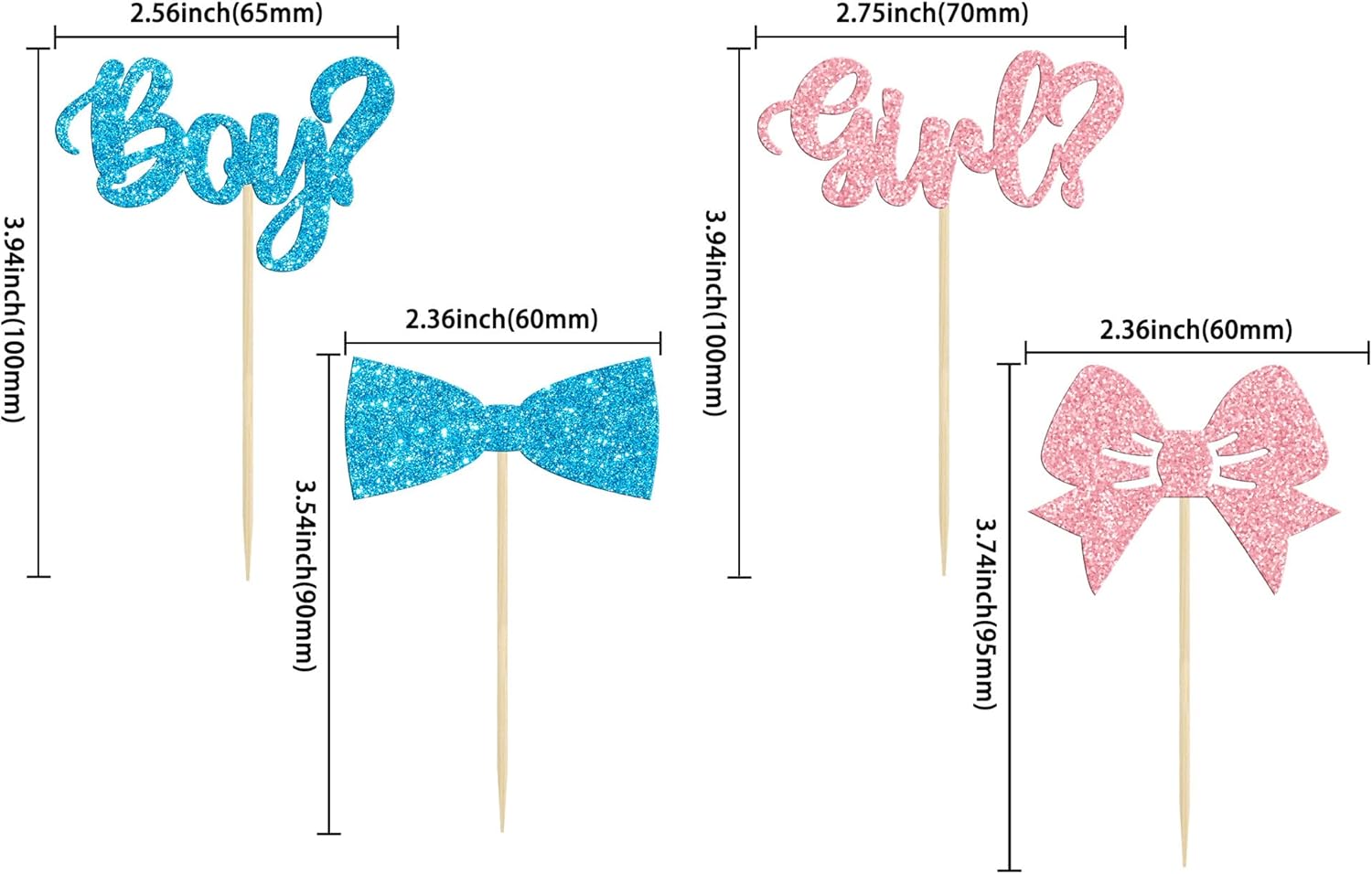 Gyufise 36Pcs Non-Edible Cupcake Toppers