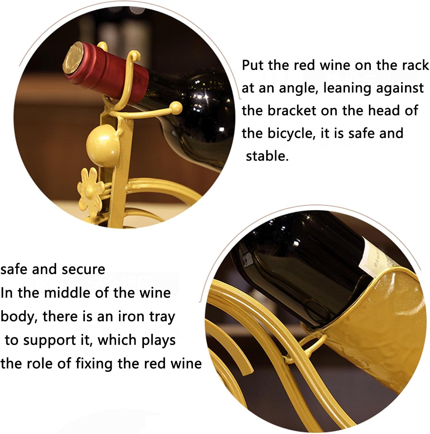 JUSHZ Freestanding Wine Rack 35x10x26cm Silver