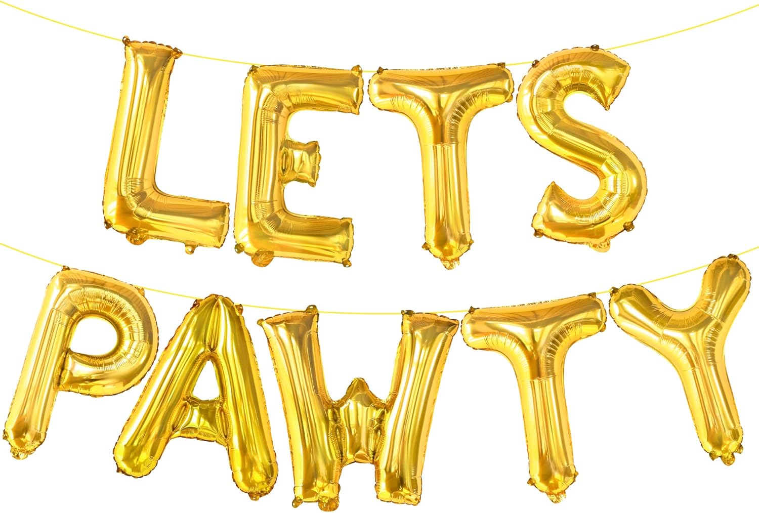 KatchOn Lets Pawty Balloons Gold 16 Inch Decor Set