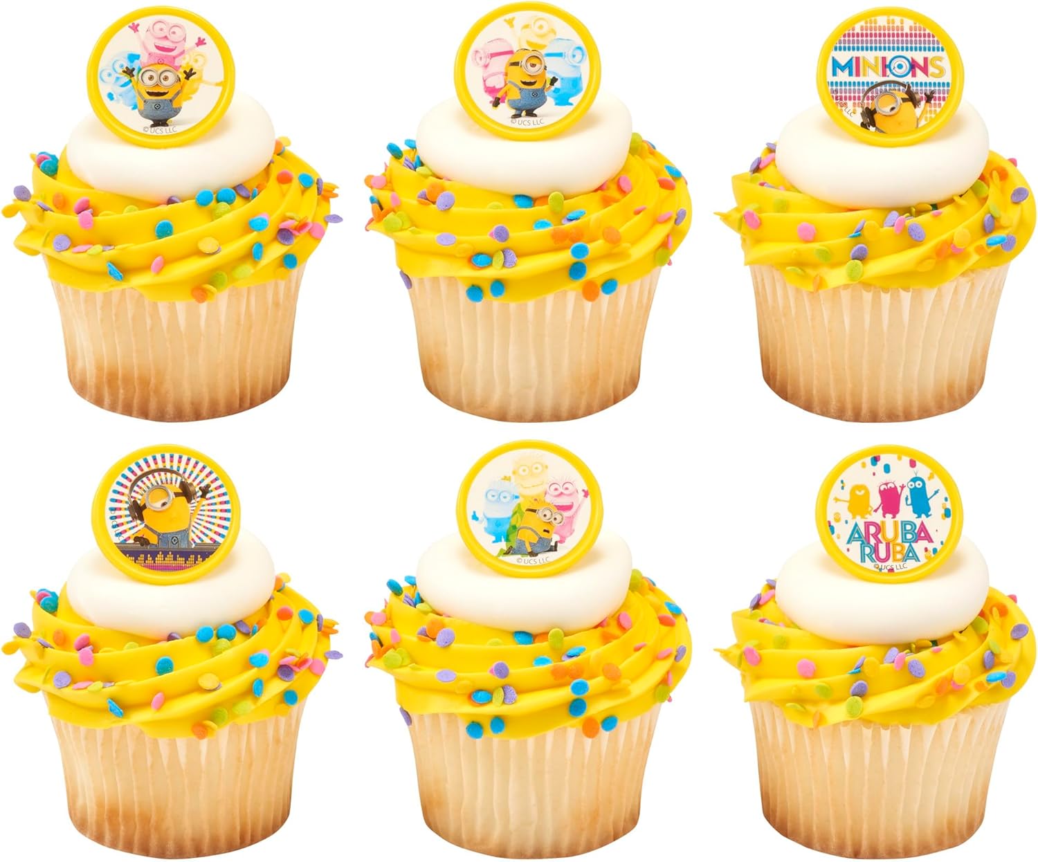 Despicable Me Minions Cupcake Rings 24 Pack