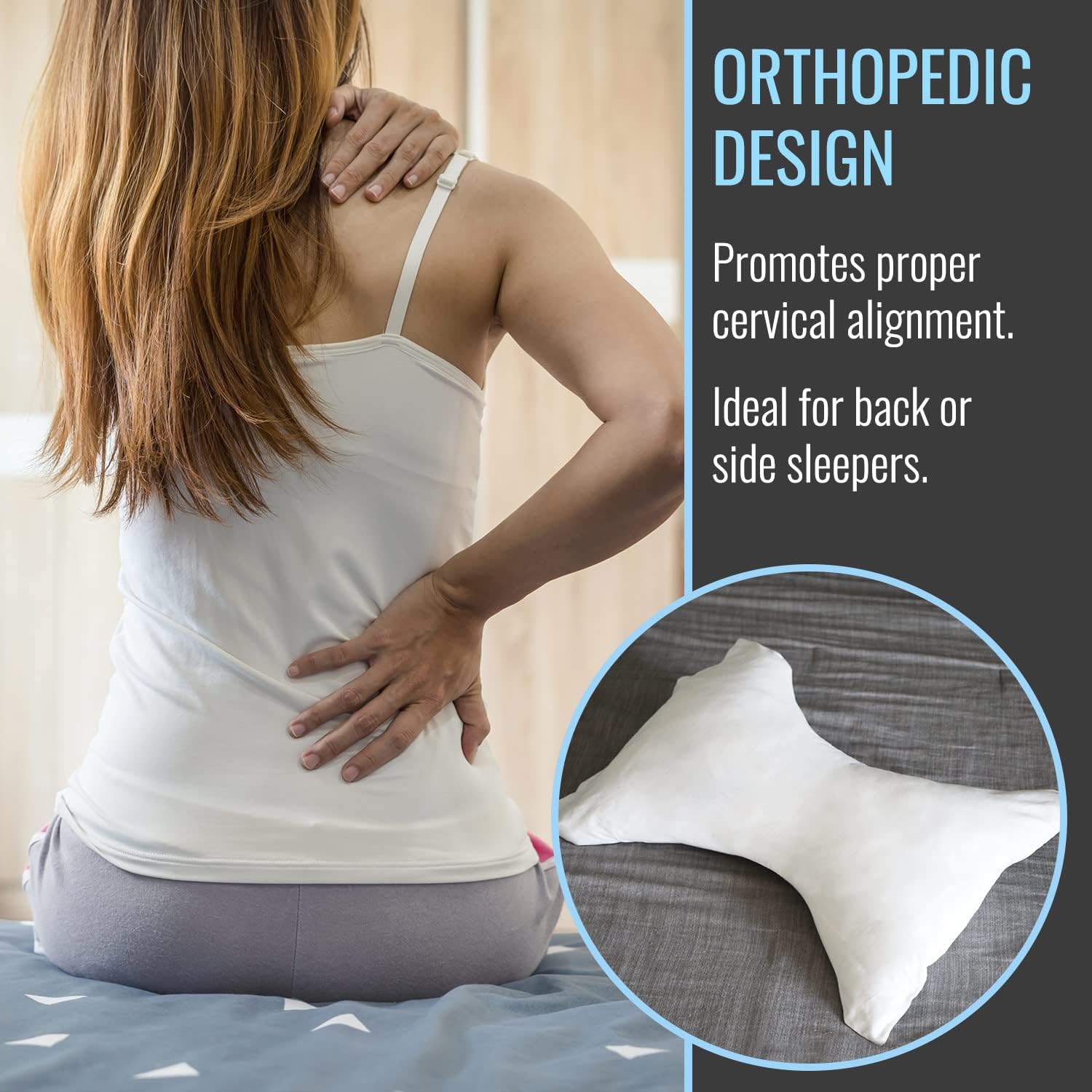 DMI Neck Pillow for Cervical Support and Pain Relief
