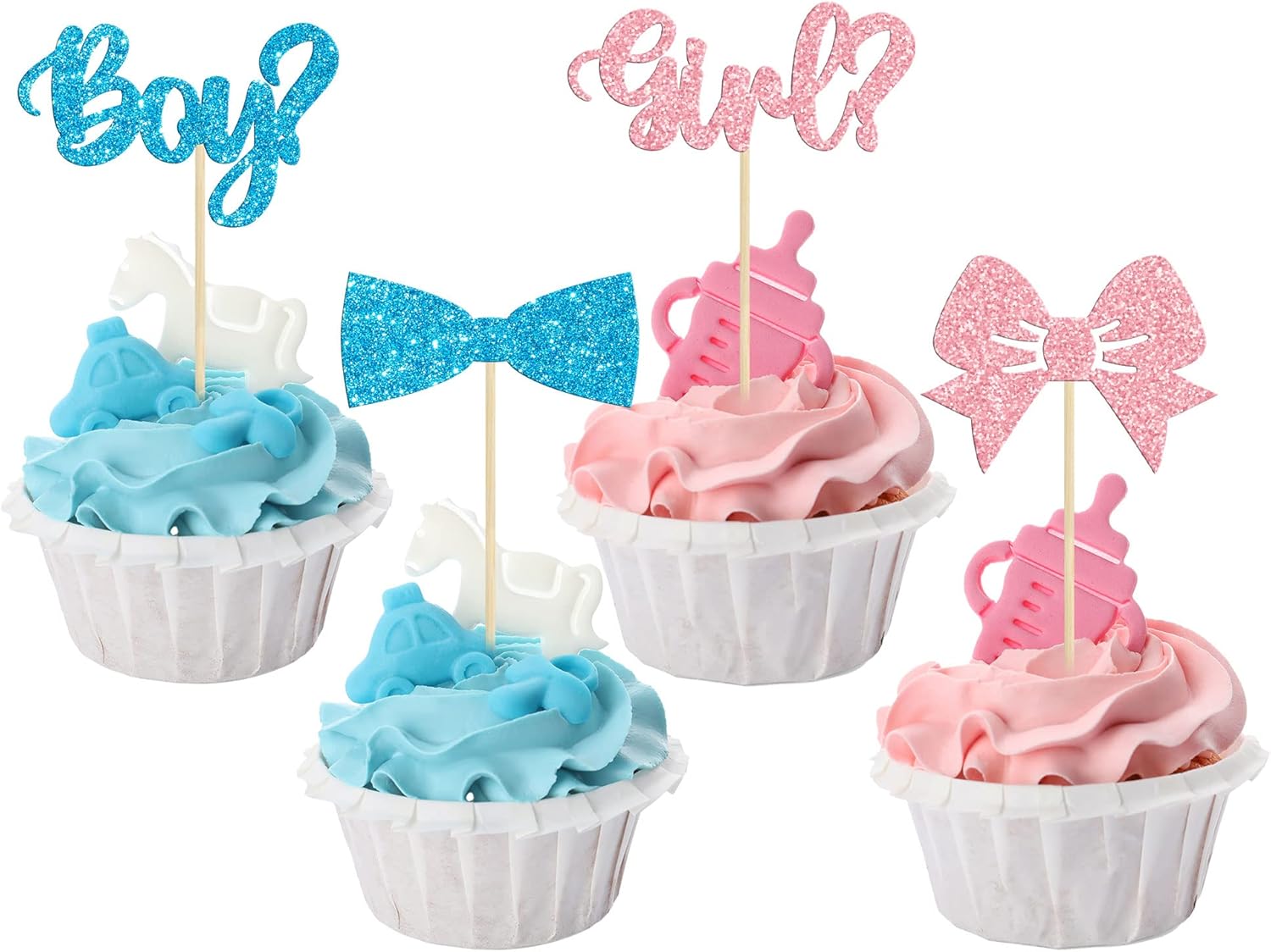 Gyufise 36Pcs Non-Edible Cupcake Toppers