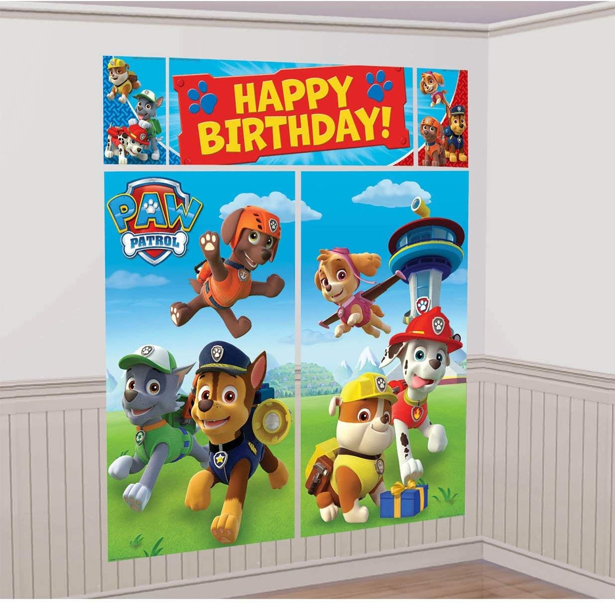 Amscan PAW Patrol 5-Count Wall Decorations