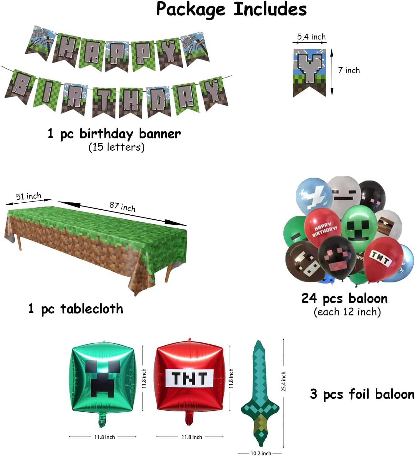 COTTON WON Birthday Party Decorations with Balloons and More