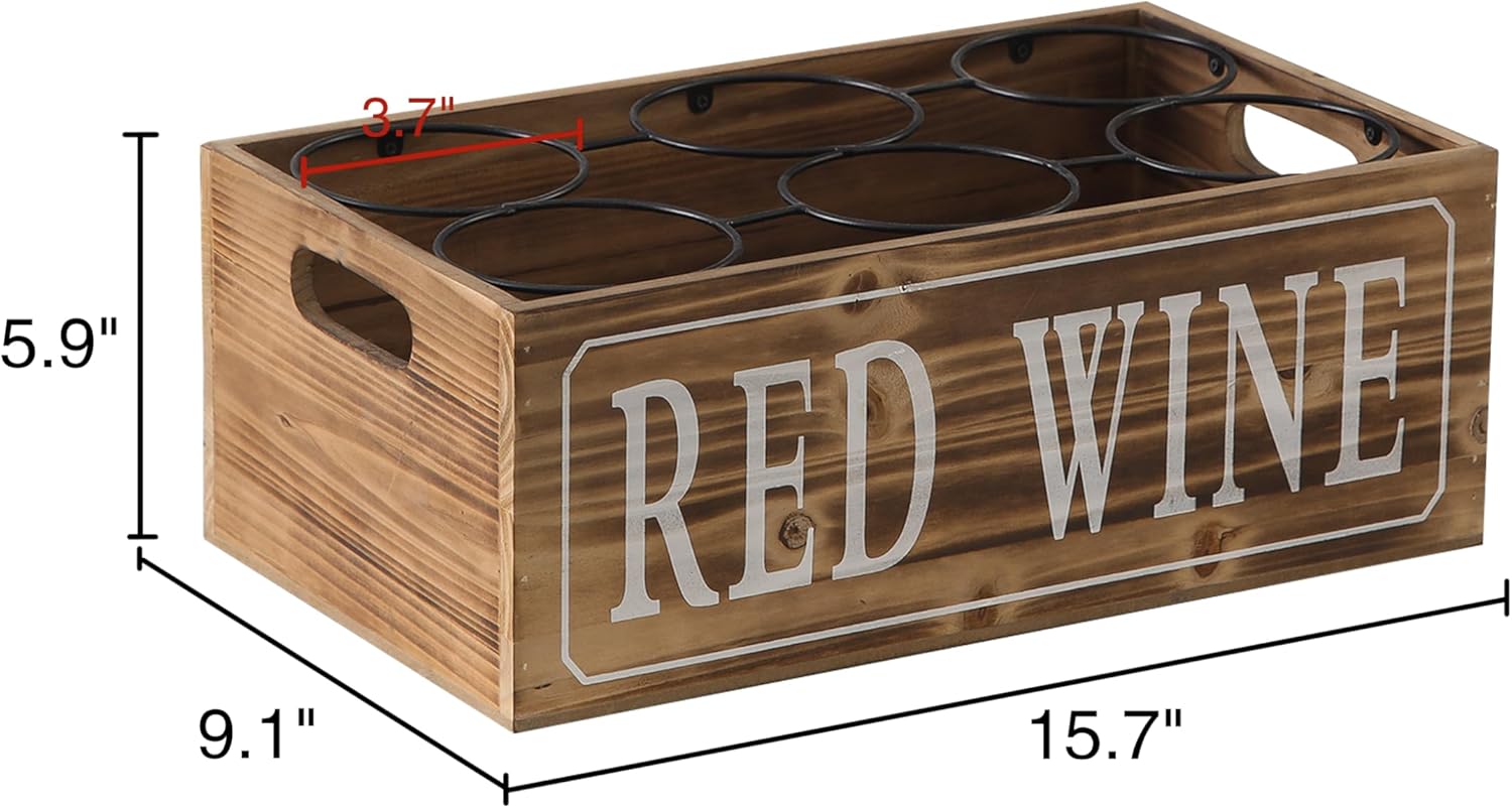 Sintosin Rustic Wooden Wine Rack Countertop 16x9 Inch