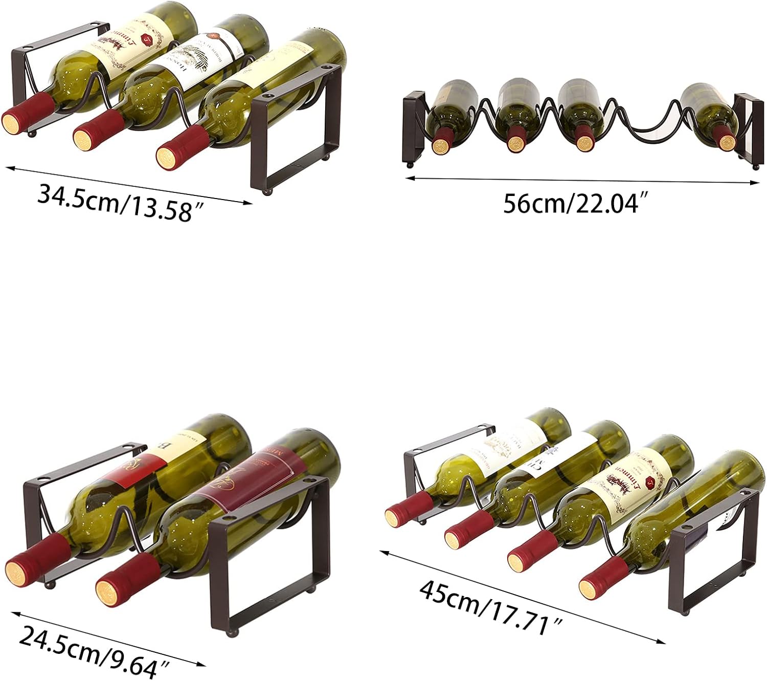 GANYKQ Freestanding Stackable Wine Rack