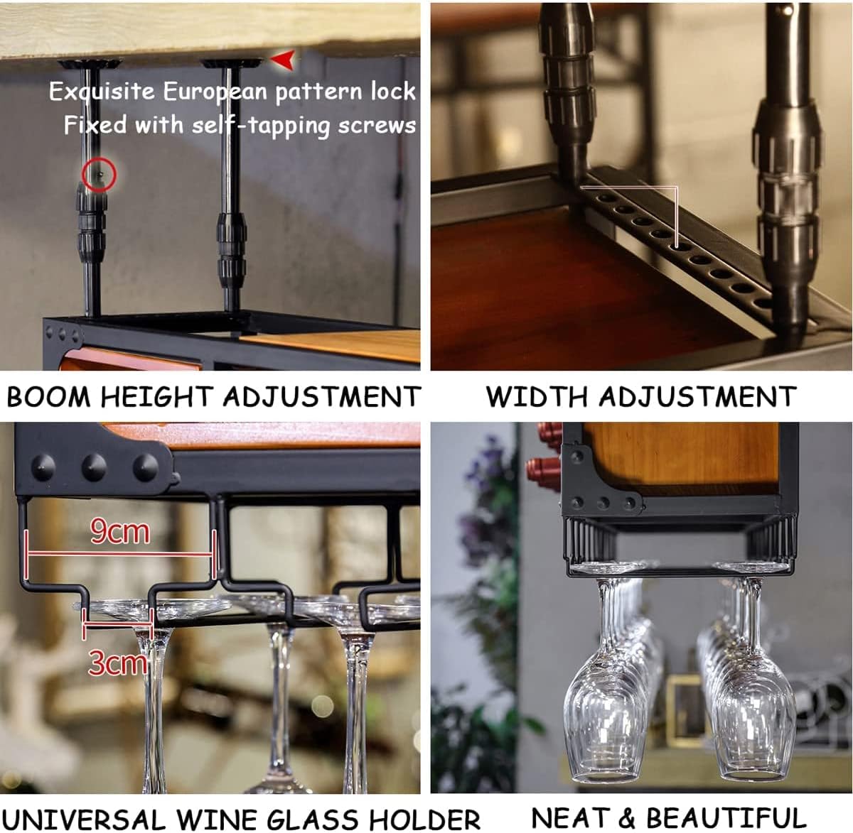 ZJDYDY Wall-Mounted Wine Rack Cabinet