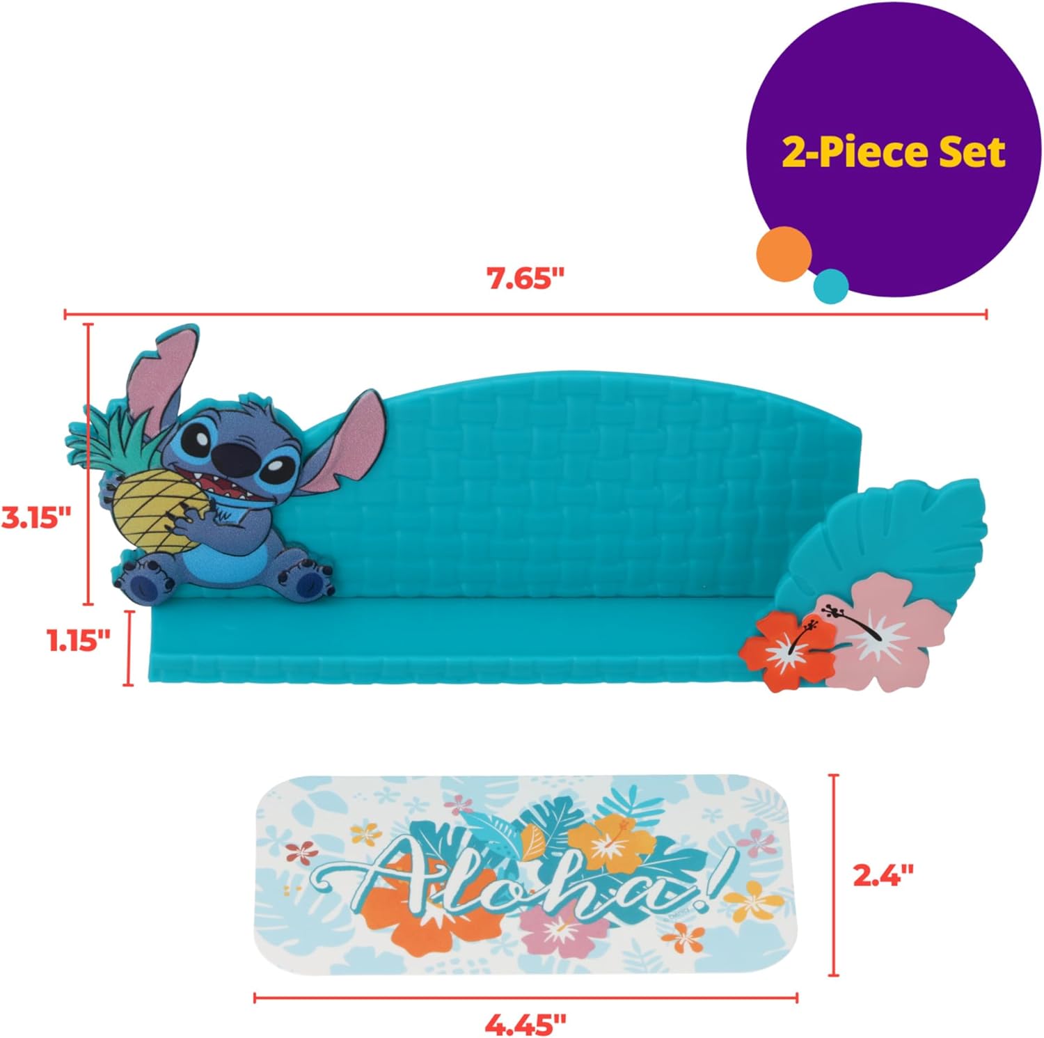 Disneys Stitch Aloha Cake Topper - Personalizable Decoration Set