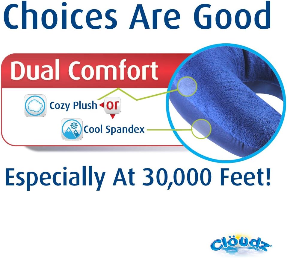 Cloudz Kids Dual Comfort Airplane Neck Pillow - Blue