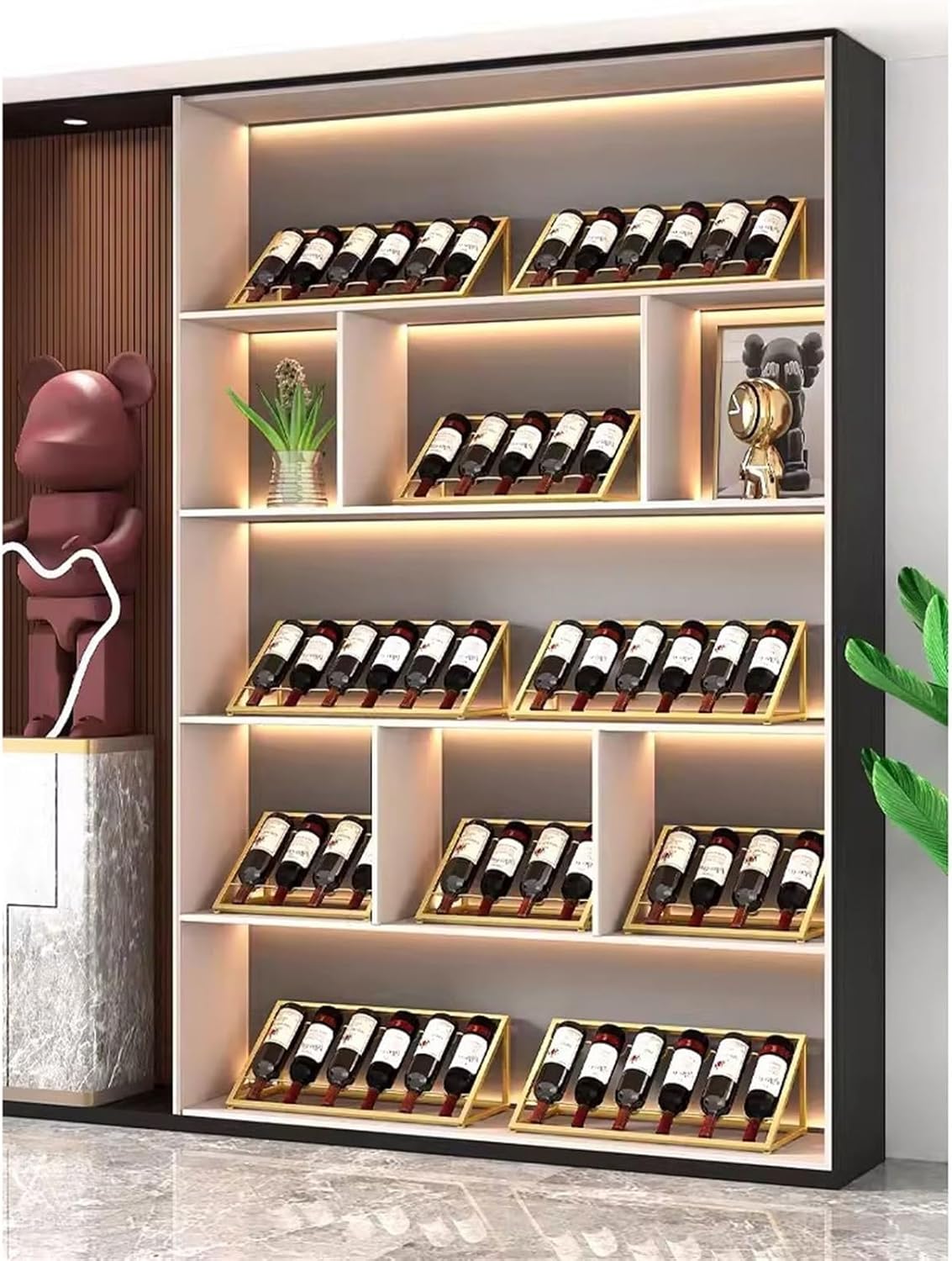 SONGCHAO Countertop Wine Rack Black