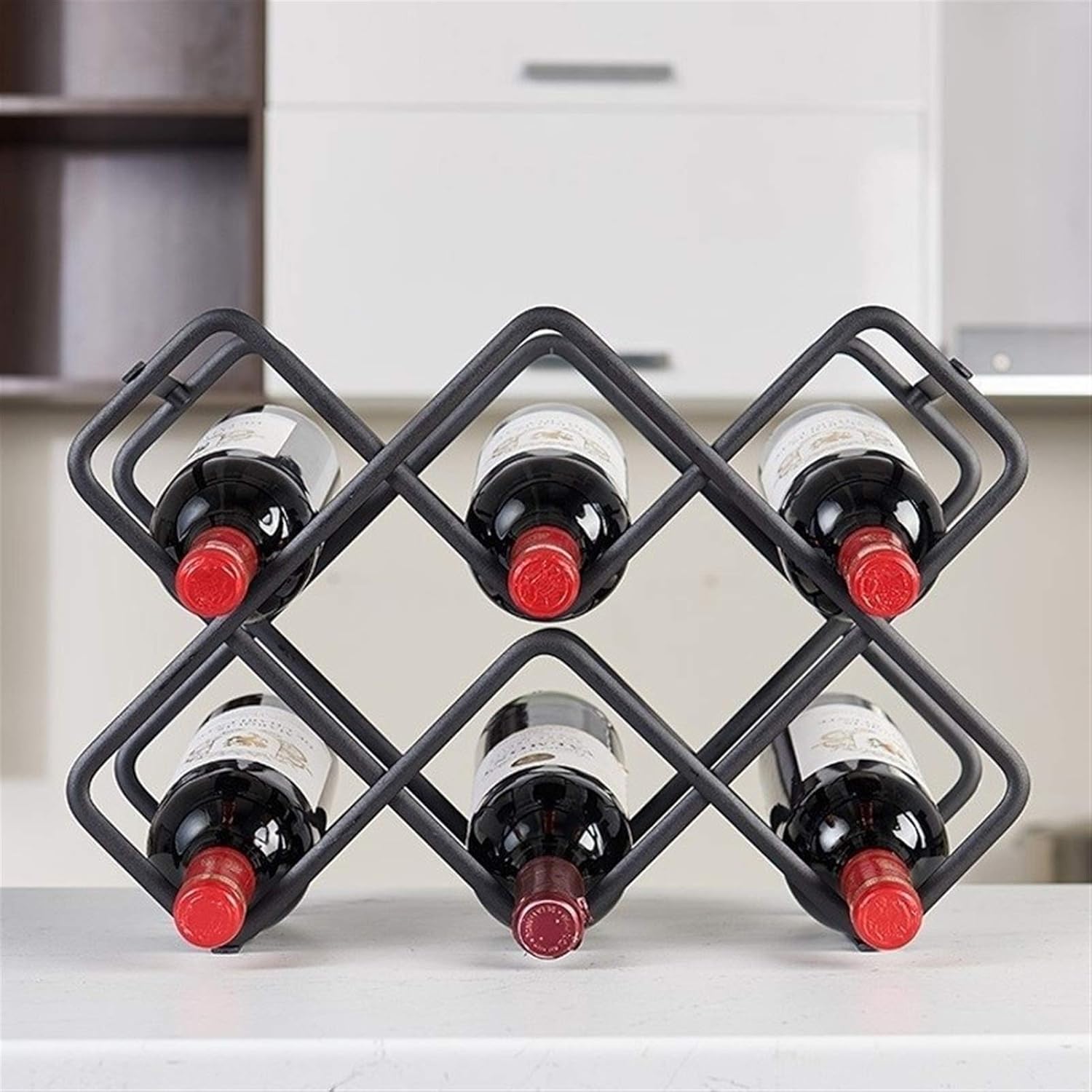 HHWKSJ Wine Rack - 8 Bottle Storage Rust-Proof Design
