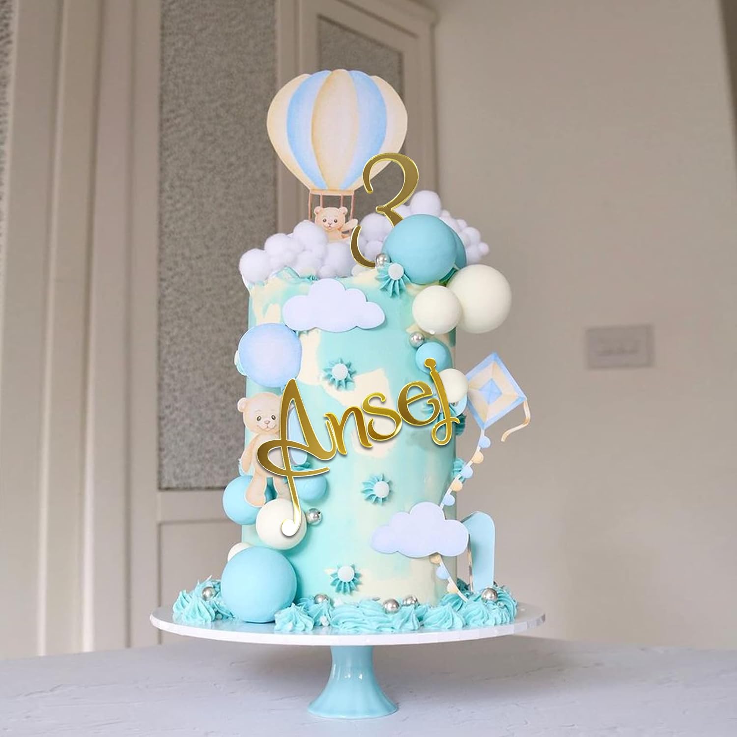 91PCS Acrylic Letter Number Cake Toppers DIY Decoration Set