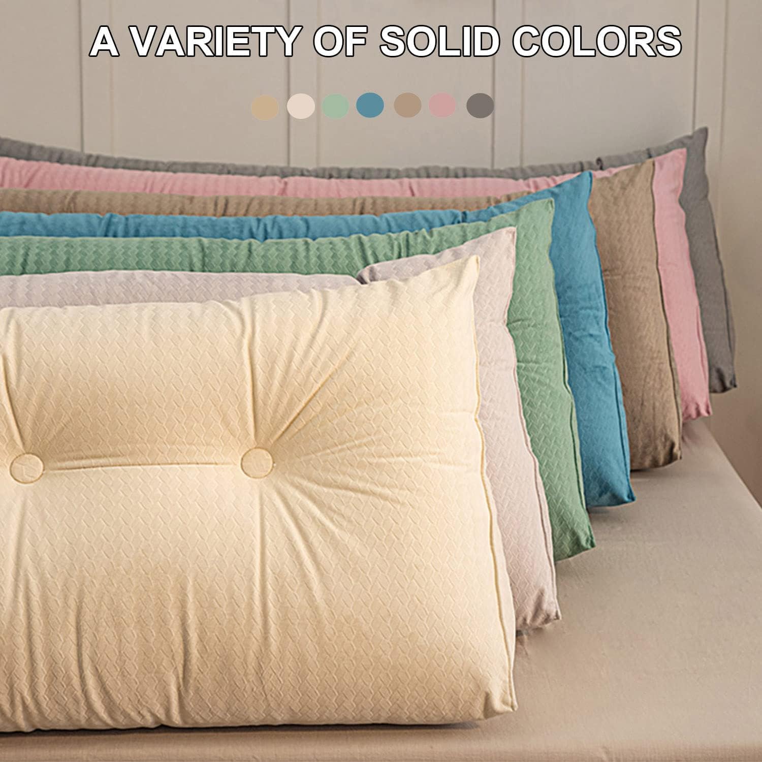 COZMAX Queen Size Reading Wedge Pillow - Green 150cm