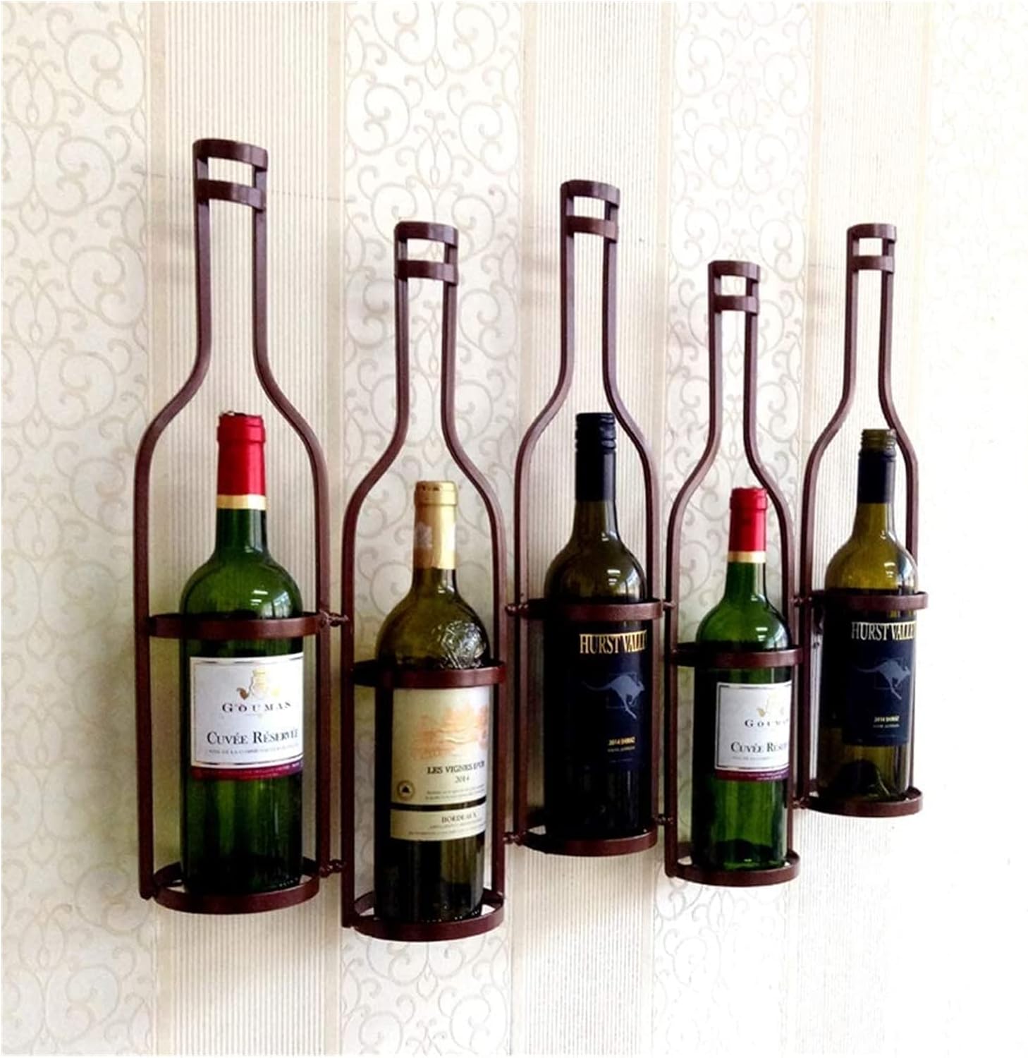 ALDEPO Wall-Mounted Wine Rack Brown 1