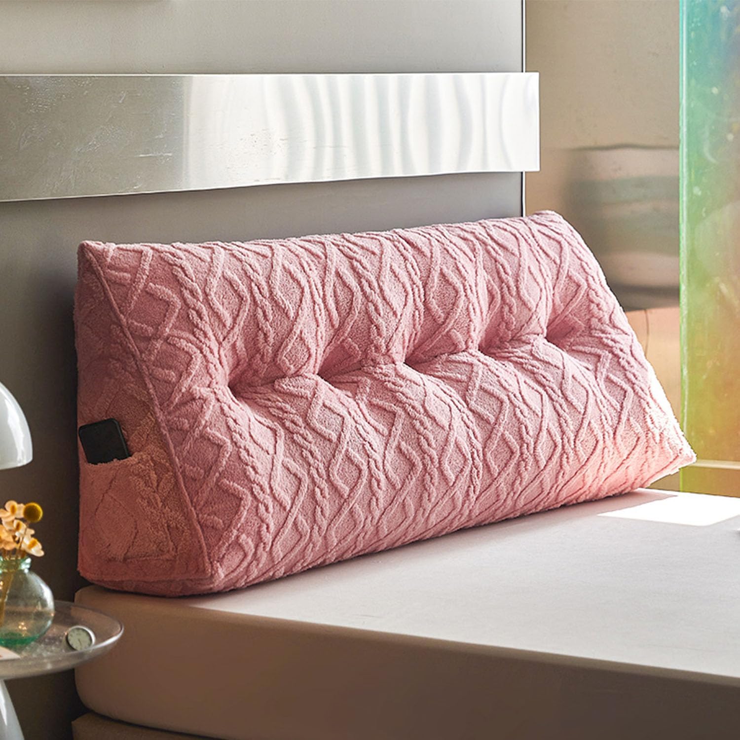 ZZYK Triangular Headboard Pillow with Removable Cover
