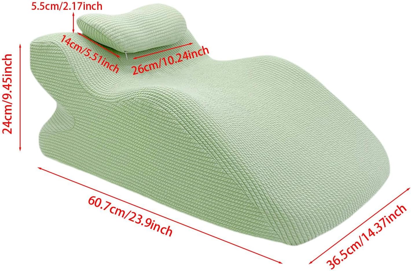 Soft Washable Ergonomic Pillow for Sleeping and Reading