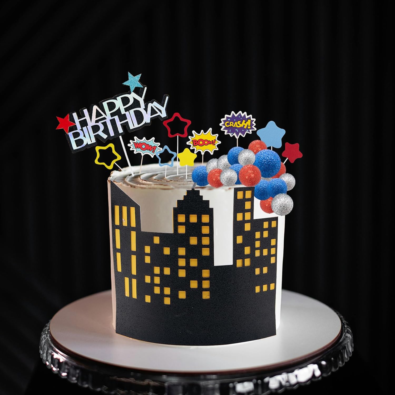 51PCS Superhero Birthday Cake Toppers